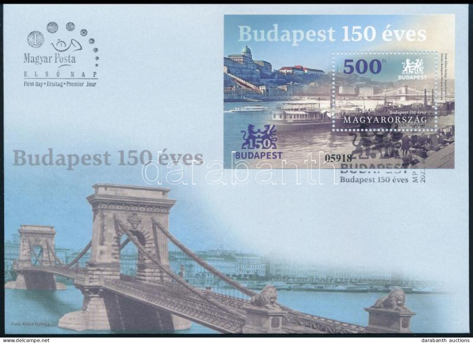 2023 Budapest 150 éves Blokk FDC-n - Autres & Non Classés