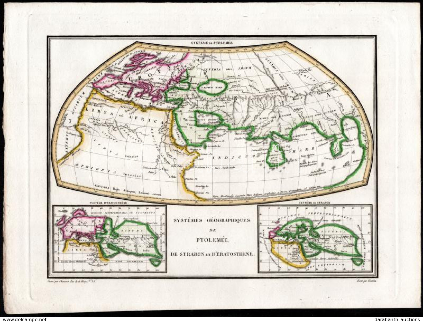 Dufour, Auguste-Henri (1798-1865): Systemes Géographiques De Ptolémée, De Strabon Et D'Eratosthene, Az ókori Görögök ált - Otros & Sin Clasificación