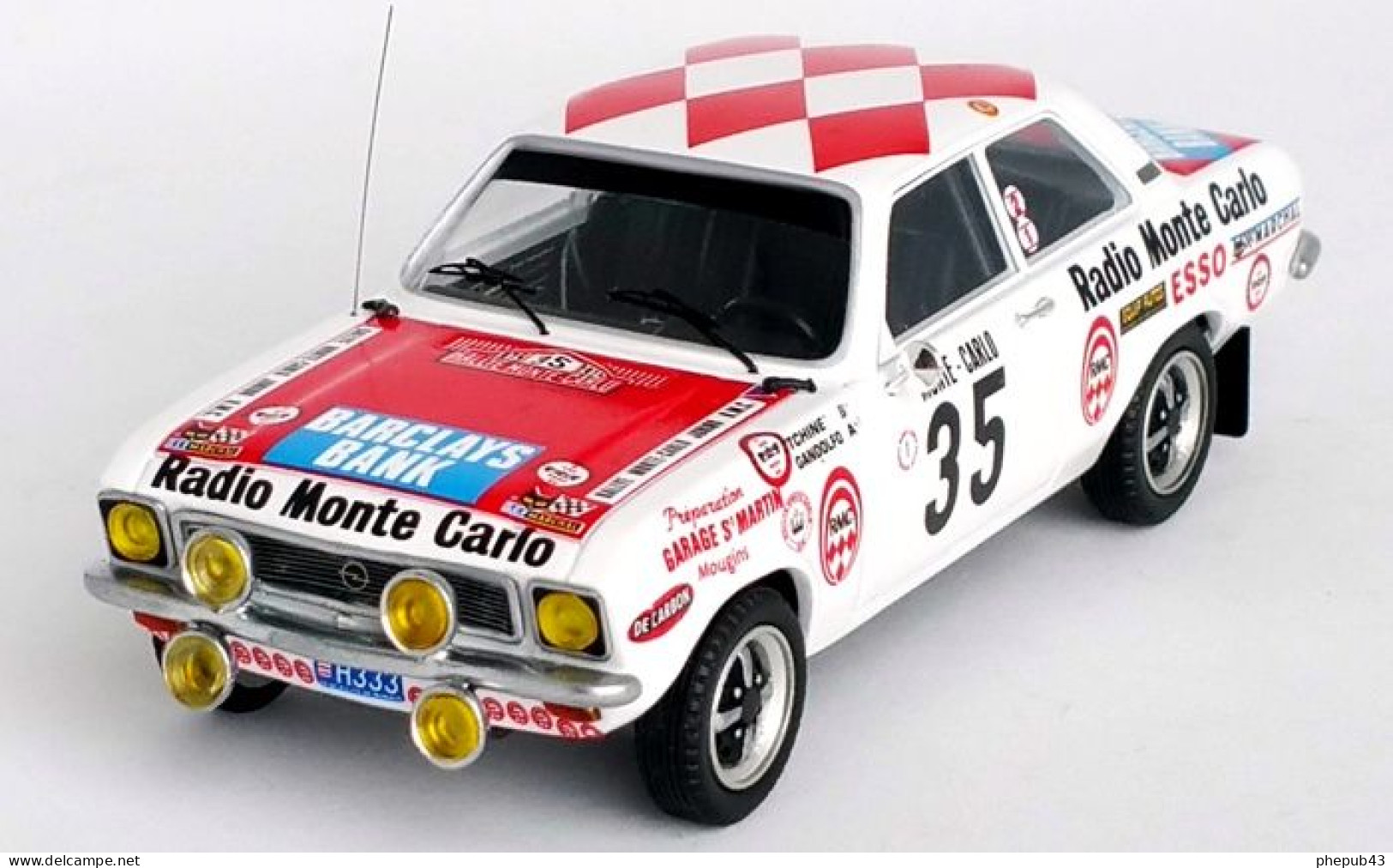 Opel Ascona A - Tchine/P. Gondolfo - Rallye Monte-Carlo 1975 #35 - Troféu - Trofeu