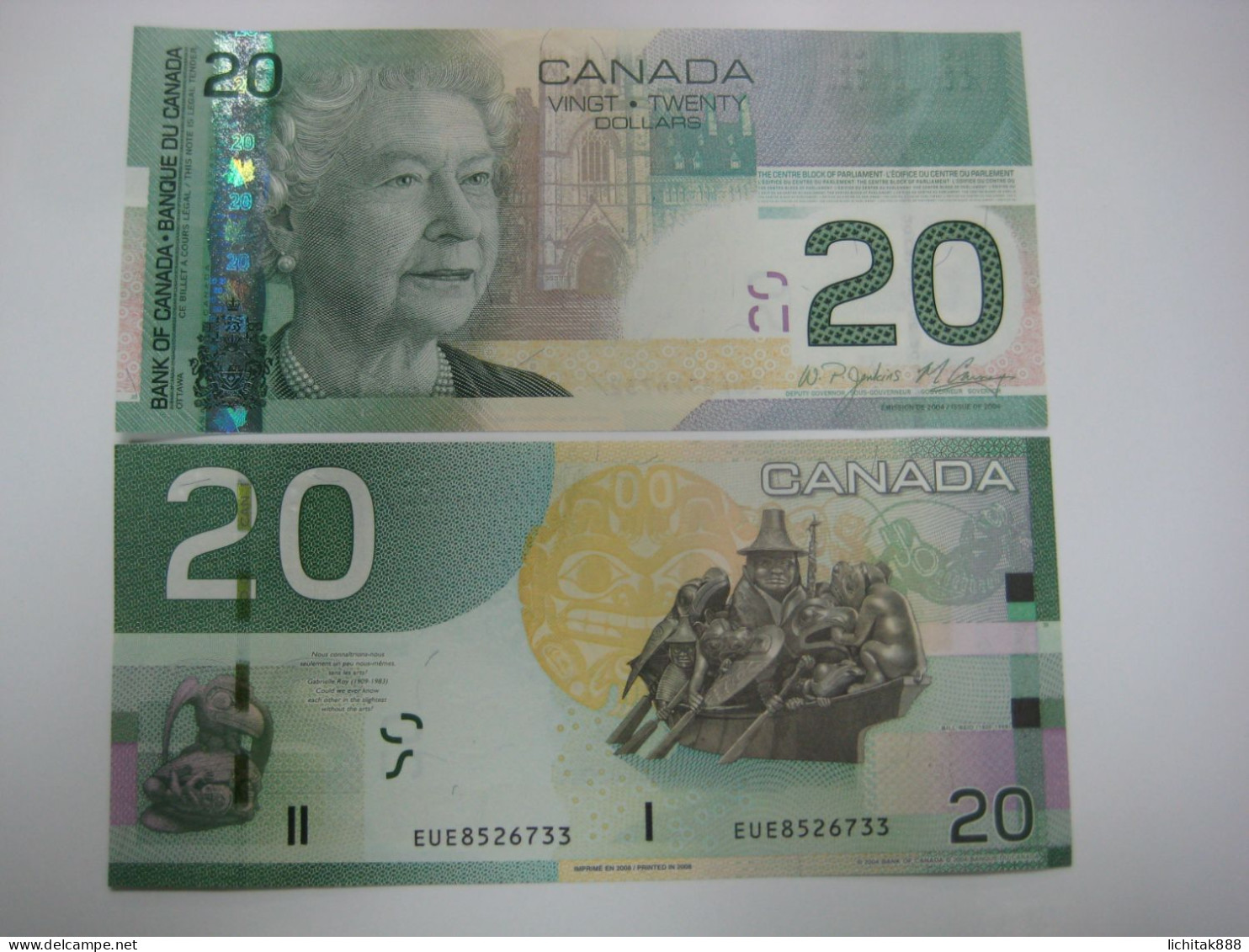 2004 2008 Canadian  $20 Dollar Banknote Twenty CAD Bank Of Canada UNC Number Random - Canada