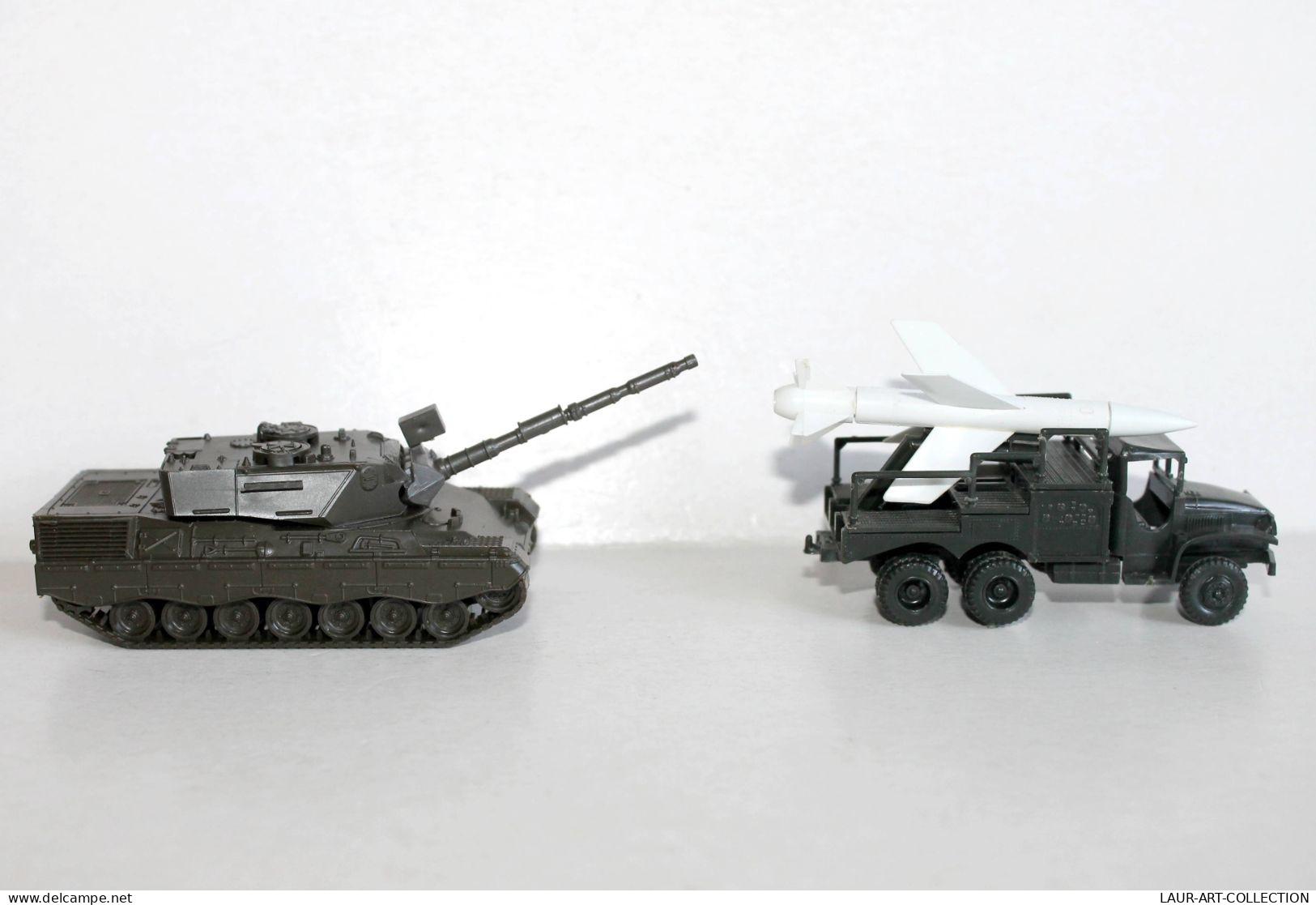 ROCO MINITANKS N257 LEOPARD 1 CHAR COMBAT + N114 LACROSSE LANCE MISSILE XM4E2 US ARMY, MODELE REDUIT MILITAIRE (1712.34) - Massstab 1:87