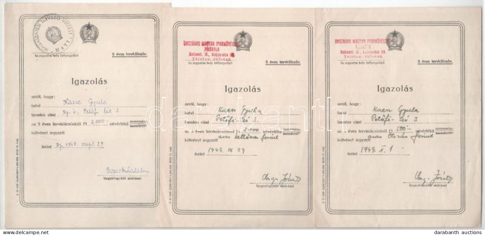 Budapest 1949-1953. Kaesz Gyula Bútortervező, építész, Az Iparművészeti Főiskola Rektorának és Feleségének, Lukáts Kató  - Unclassified