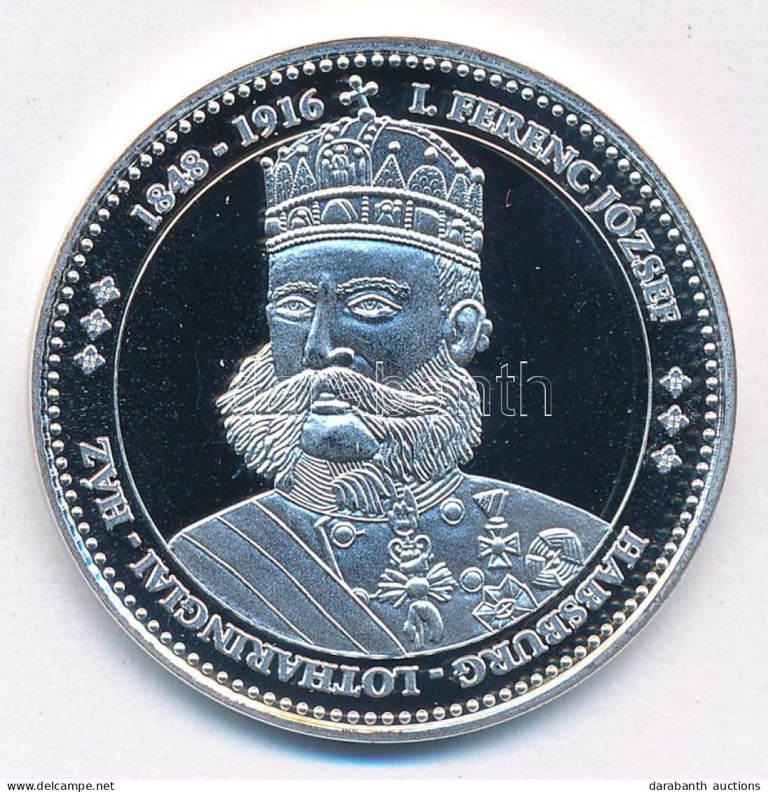 DN "Magyarország Keresztény Királyai / I. Ferenc József 1848-1916" Ag Emlékérem Kapszulában (20g/0.333/38mm) T:PP - Sin Clasificación