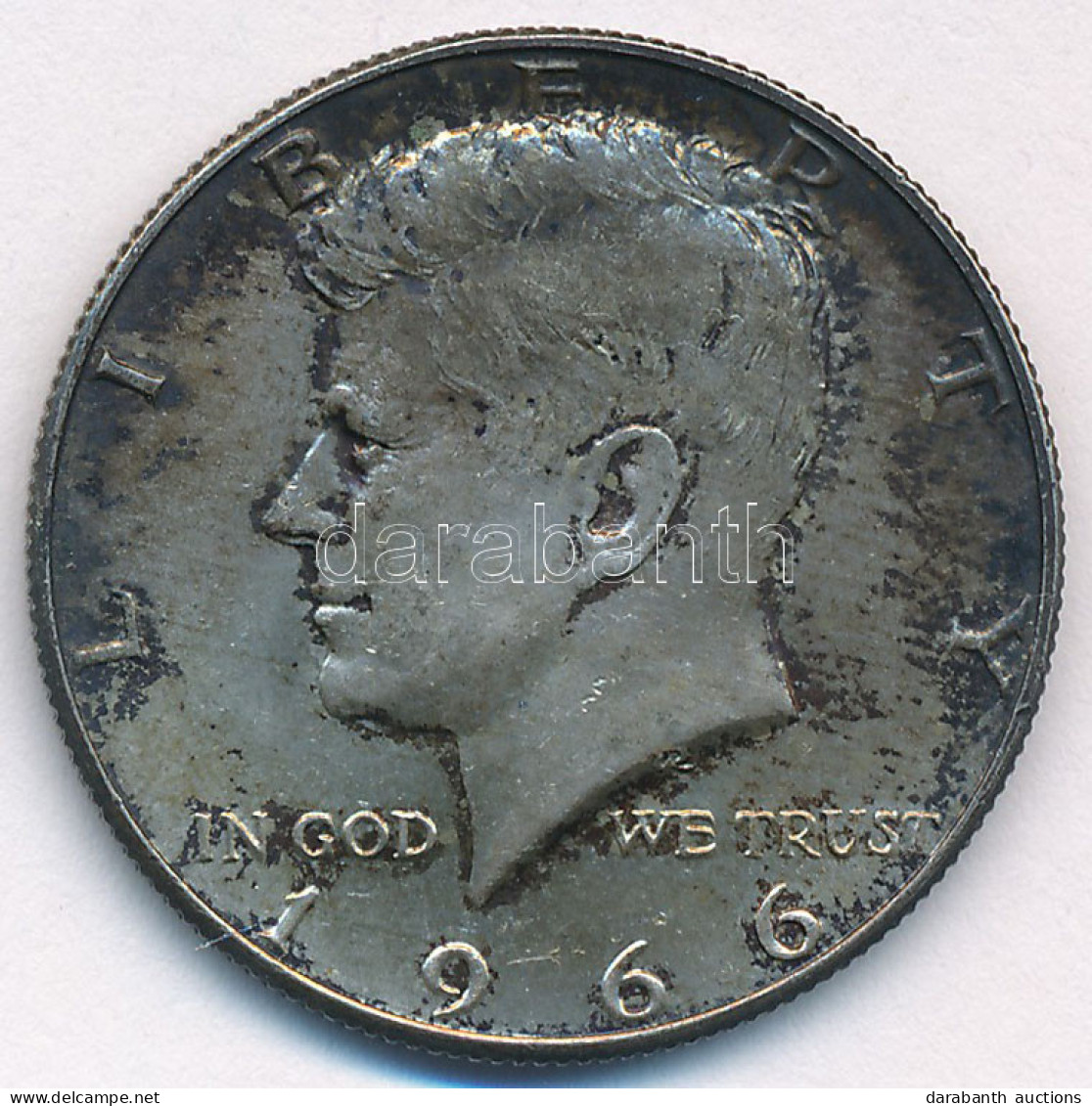 Amerikai Egyesült Államok 1966. 1/2$ Ag "Kennedy" T:XF USA 1966. 1/2 Dollar Ag "Kennedy" C:AU,XF  Krause KM#202 - Sin Clasificación