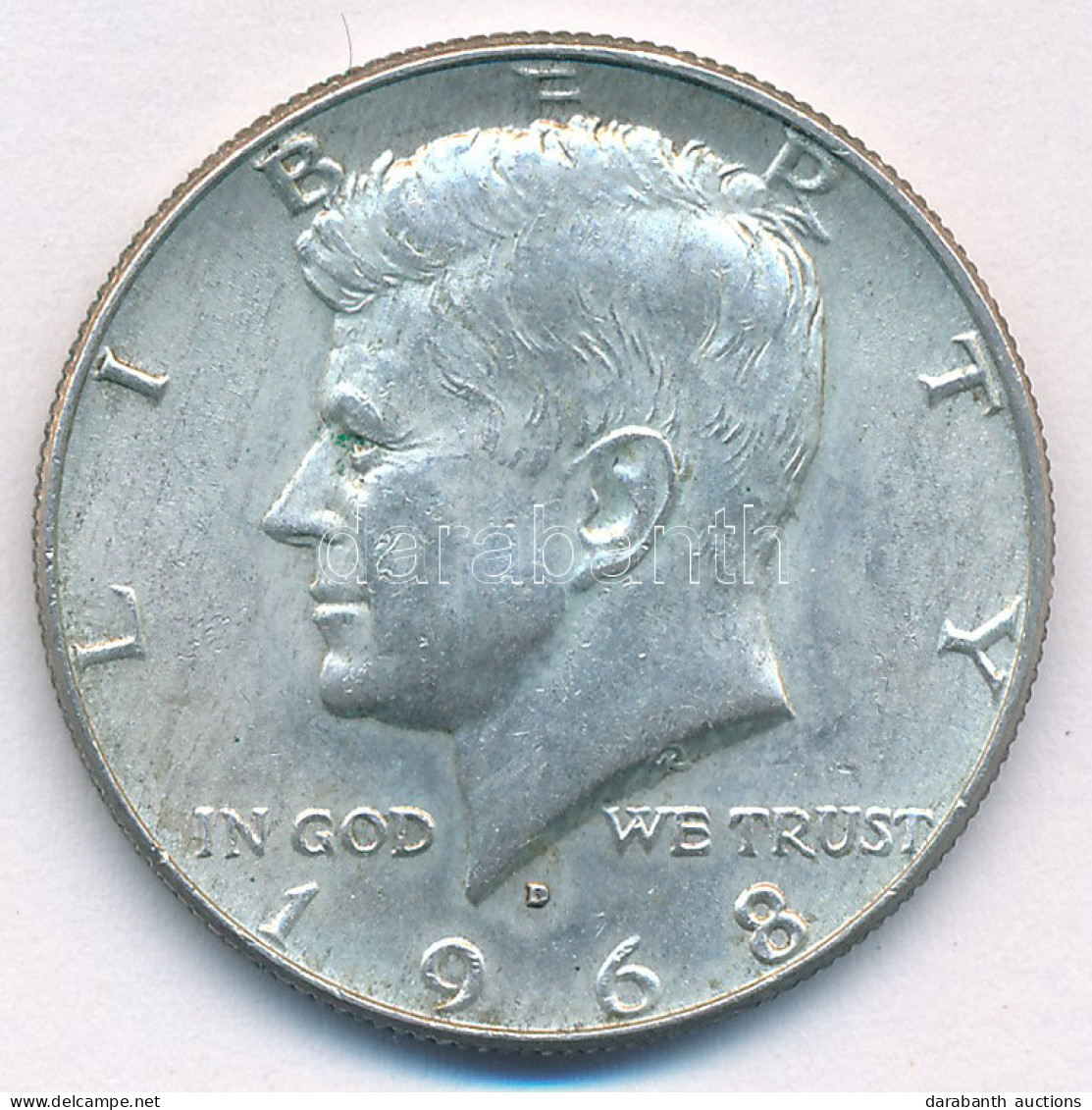 Amerikai Egyesült Államok 1968D 1/2$ Ag "Kennedy" T:XF Patina USA 1968D 1/2 Dollar Ag "Kennedy" C:XF Patina Krause KM#20 - Ohne Zuordnung