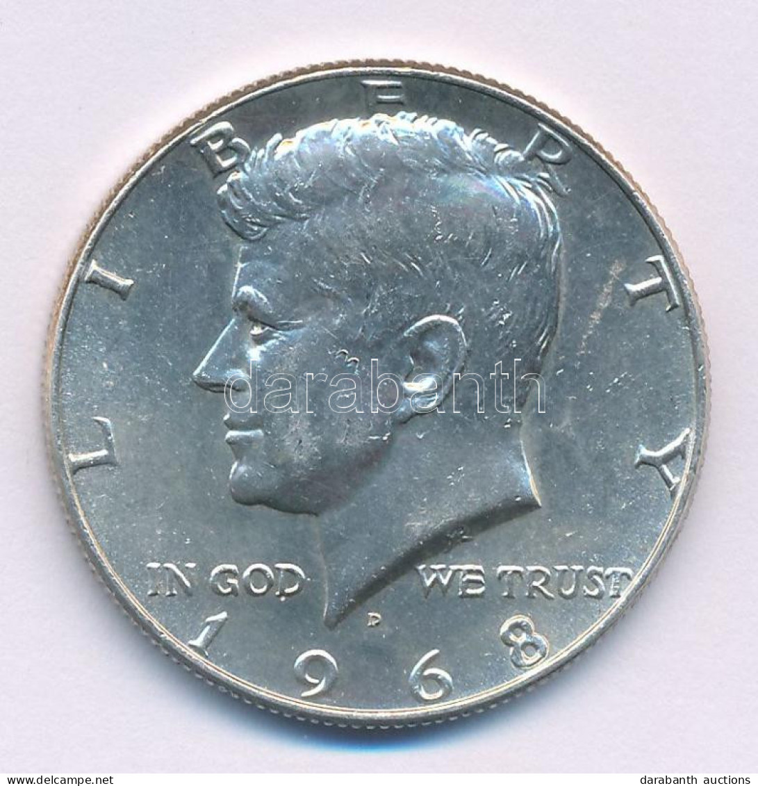 Amerikai Egyesült Államok 1968D 1/2$ Ag "Kennedy" Kapszulában T:AU USA 1968D 1/2 Dollar Ag "Kennedy" In Capsule C:AU - Unclassified