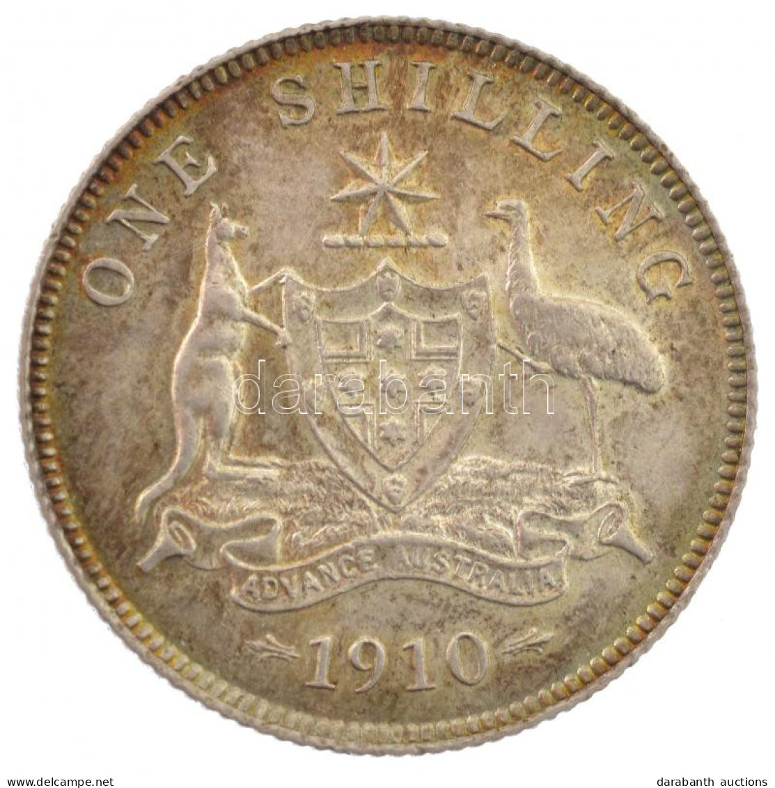 Ausztrália 1910. 1Sh Ag "VII. Eduárd" (5,62g) T:1- Patina Australia 1910. 1 Shilling Ag "Edward VII" (5,62g) C:AU Patina - Non Classés