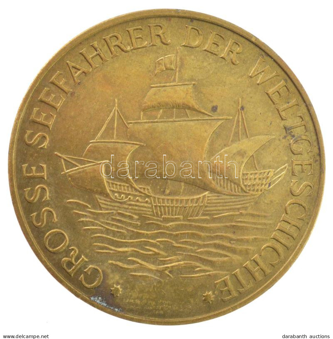 Német Demokratikus Köztársaság ~1980. "Christopher Columbus, Amerika Felfedezője" Kétoldalas Bronz Emlékérem (30mm) T:1- - Non Classificati