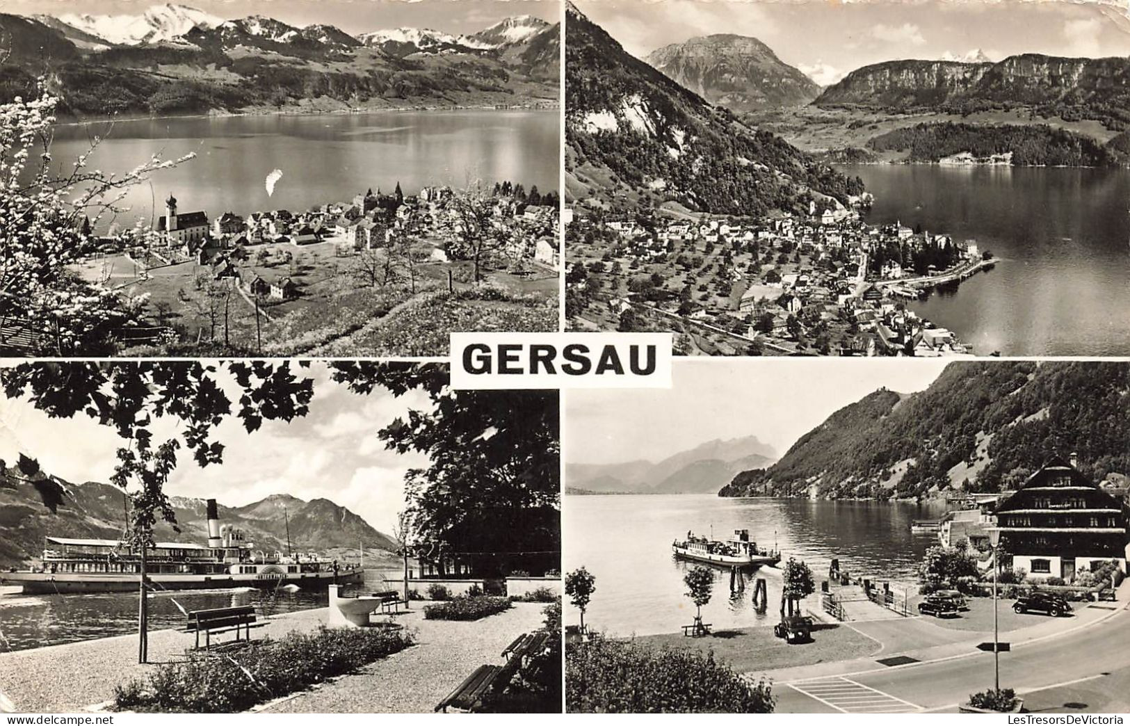 SUISSE - Schwyz - Gersau - Multivues - Carte Postale Ancienne - Gersau
