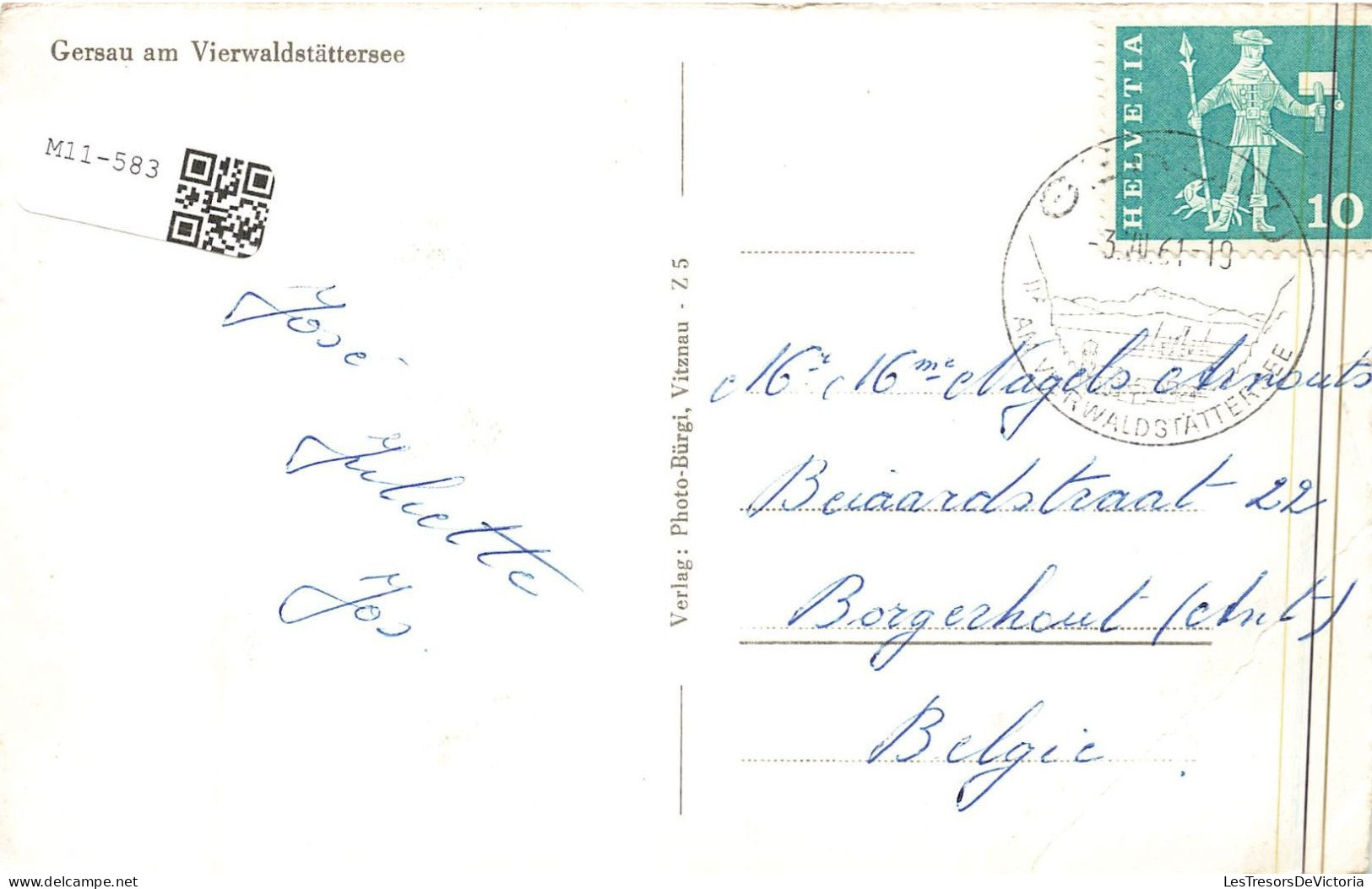 SUISSE - Schwyz - Gersau - Multivues - Carte Postale Ancienne - Gersau