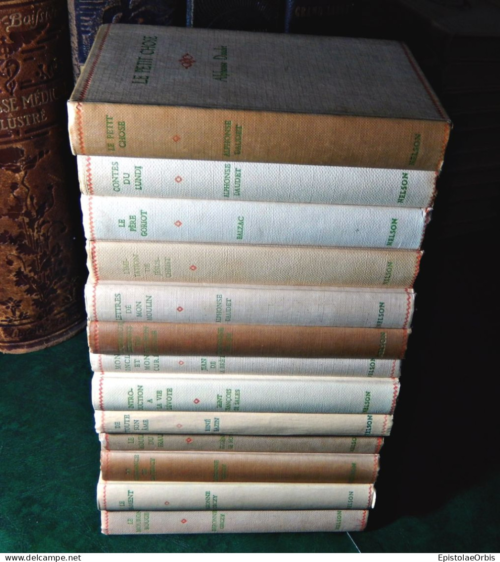 13 ROMANS AUTEURS CLASSIQUES EDITION NELSON 1946 / 1950 / 1962 - Lots De Plusieurs Livres