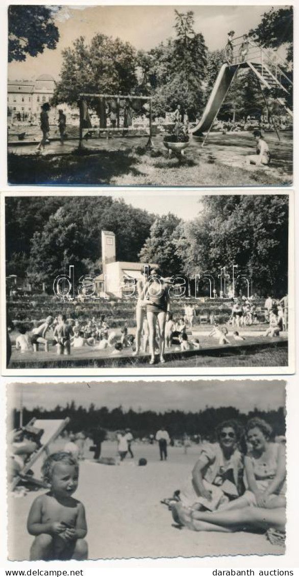 **, * 19 Db MODERN Képeslap és Fotó: Fürdőélet, Strandolás / 19 MODERN Postcards And Photos: Beach Life, Bathing - Non Classés