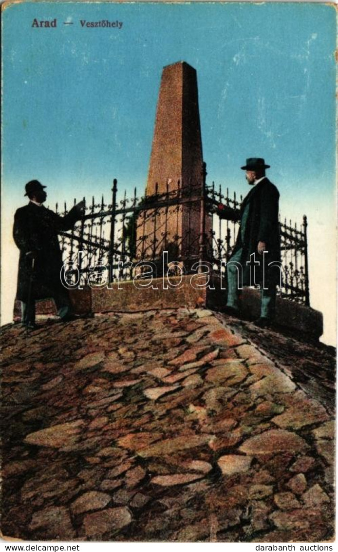 * T3 Arad, Vesztőhely. Vasúti Levelezőlapárusítás 76. Sz. 1915. / Monument (Rb) - Unclassified