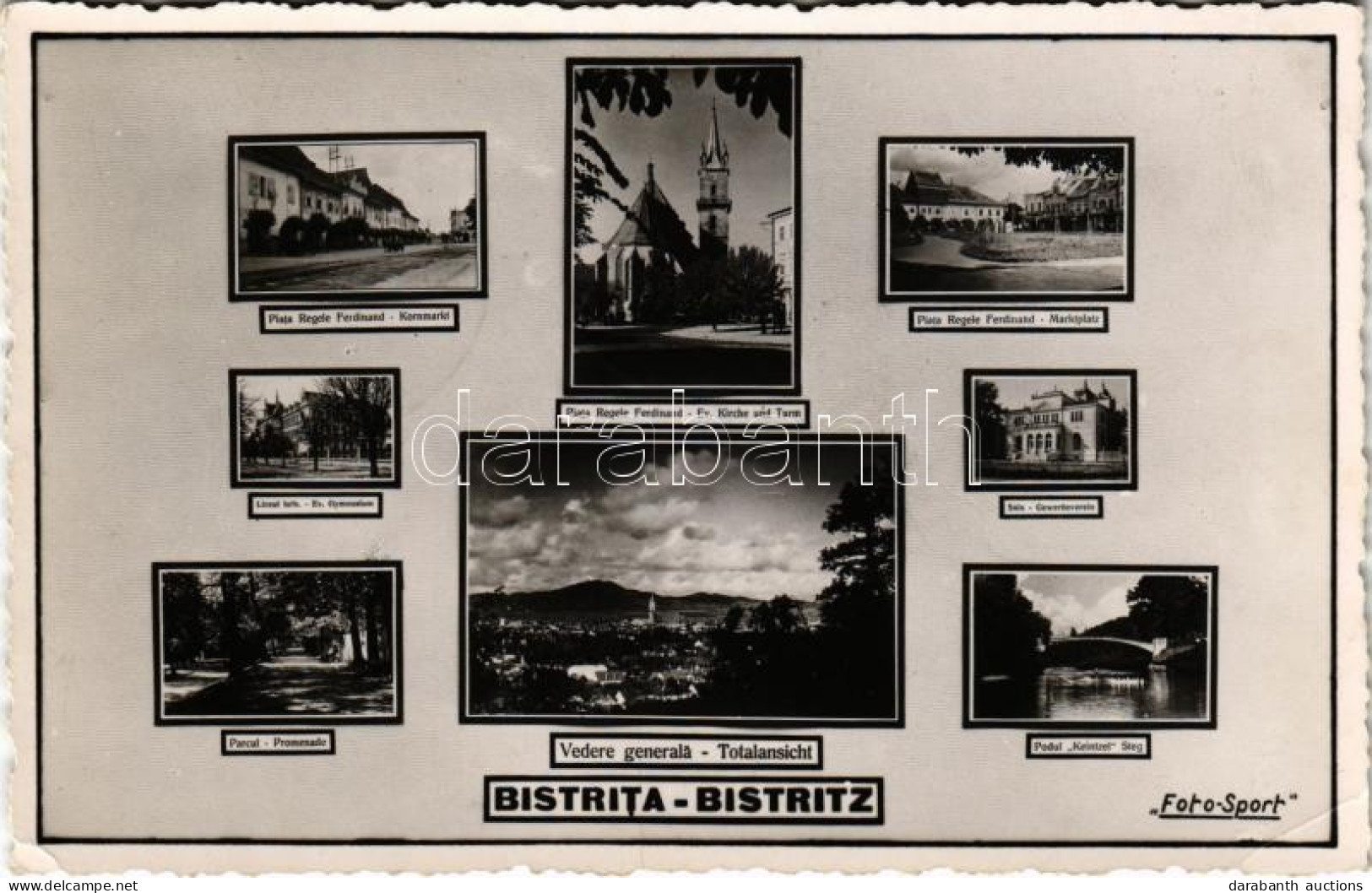 T2/T3 1940 Beszterce, Bistrita; Foto Sport + "1940 Beszterce Visszatért" So. Stpl (EK) - Unclassified