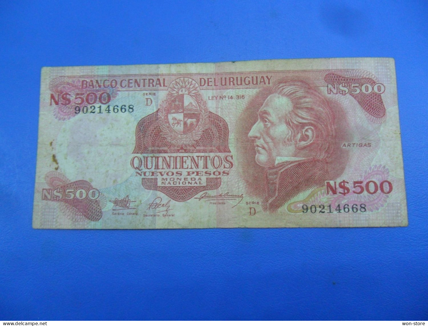 7184 - Uruguay 500 Nuevos Pesos 1991 - P-63А - Uruguay