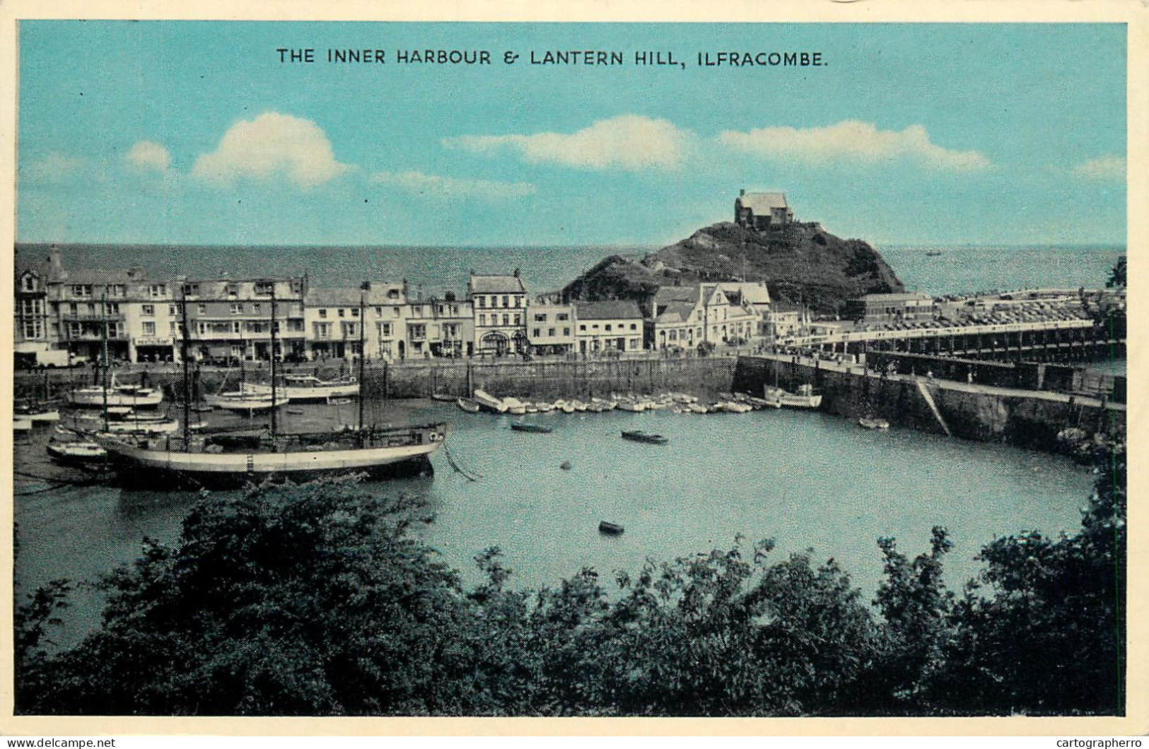 United Kingdom England Ilfracombe The Inner Harbour Lantern Hill - Ilfracombe