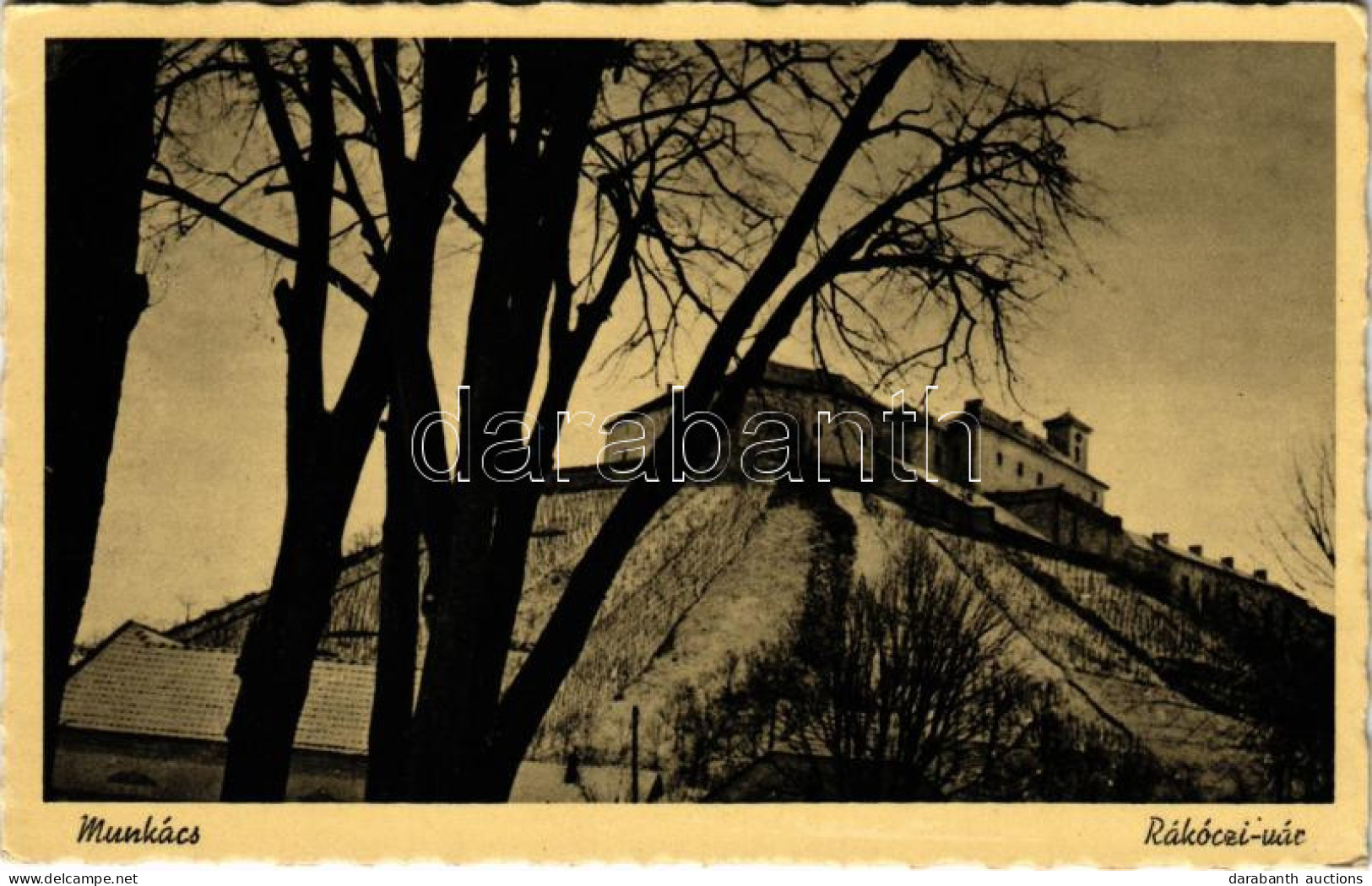 T2/T3 1939 Munkács, Mukacheve, Mukacevo; Rákóczi Vár Télen / Castle In Winter (EK) - Ohne Zuordnung