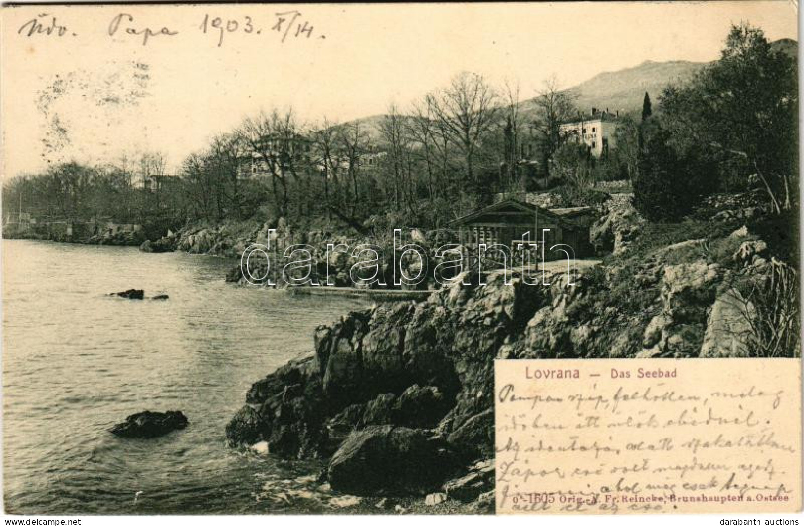 T2/T3 1903 Lovran, Lovrana, Laurana; Das Seebad / Beach, Bath (EK) - Sin Clasificación