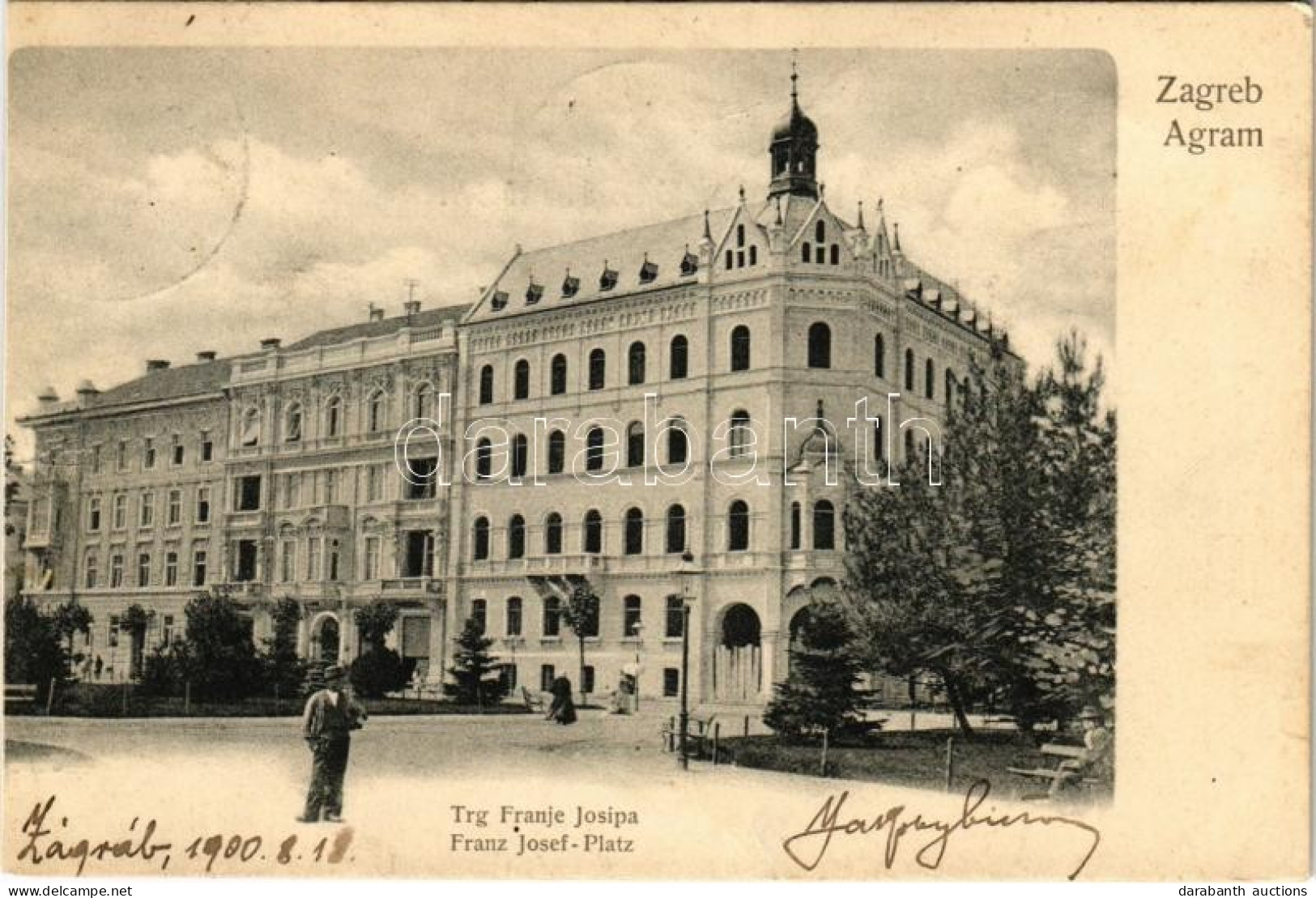 T2/T3 1900 Zagreb, Agram, Zágráb; Trg Franje Josipa / Square / Ferenc József Tér - Unclassified