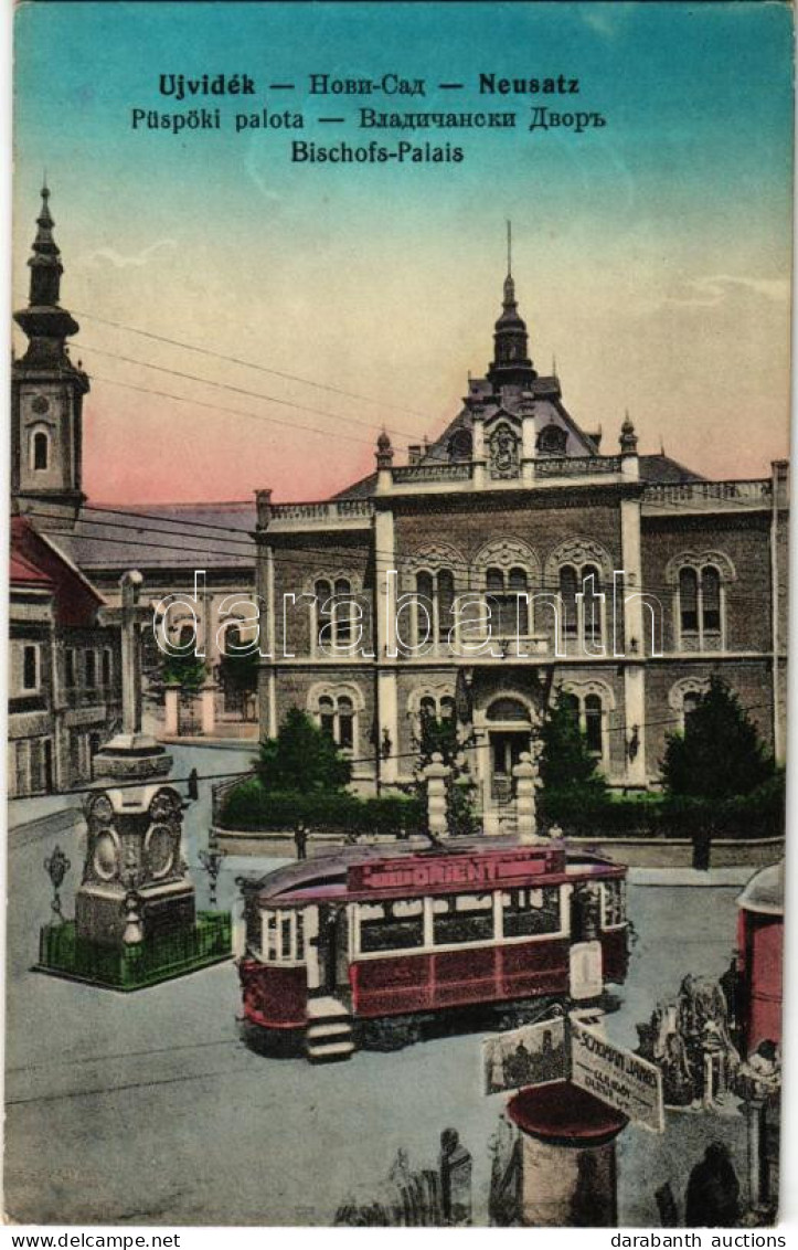 ** T2/T3 Újvidék, Novi Sad; Szerb Püspöki Palota, Villamos / Serbian Bishop's Palace, Tram (EK) - Ohne Zuordnung