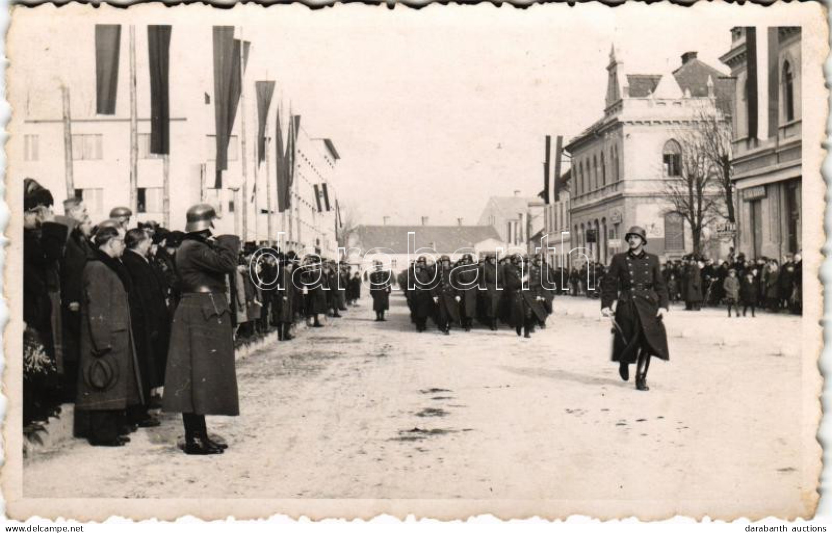 * T2/T3 1941 Muraszombat, Murska Sobota; Bevonulás, Katonák. Reesch-Kolossa Fényképészeti Műterme / Entry Of The Hungari - Unclassified