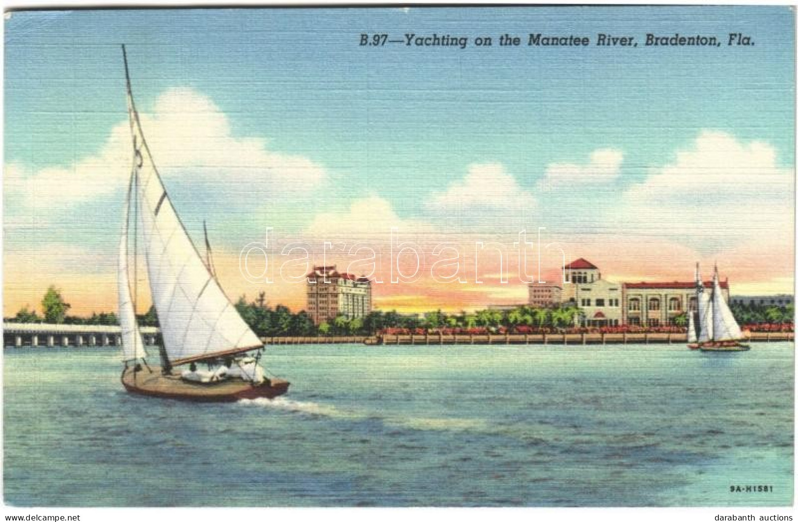 T2 1940 Bradenton (Florida), Yachting On The Manatee River, Sailboats - Ohne Zuordnung