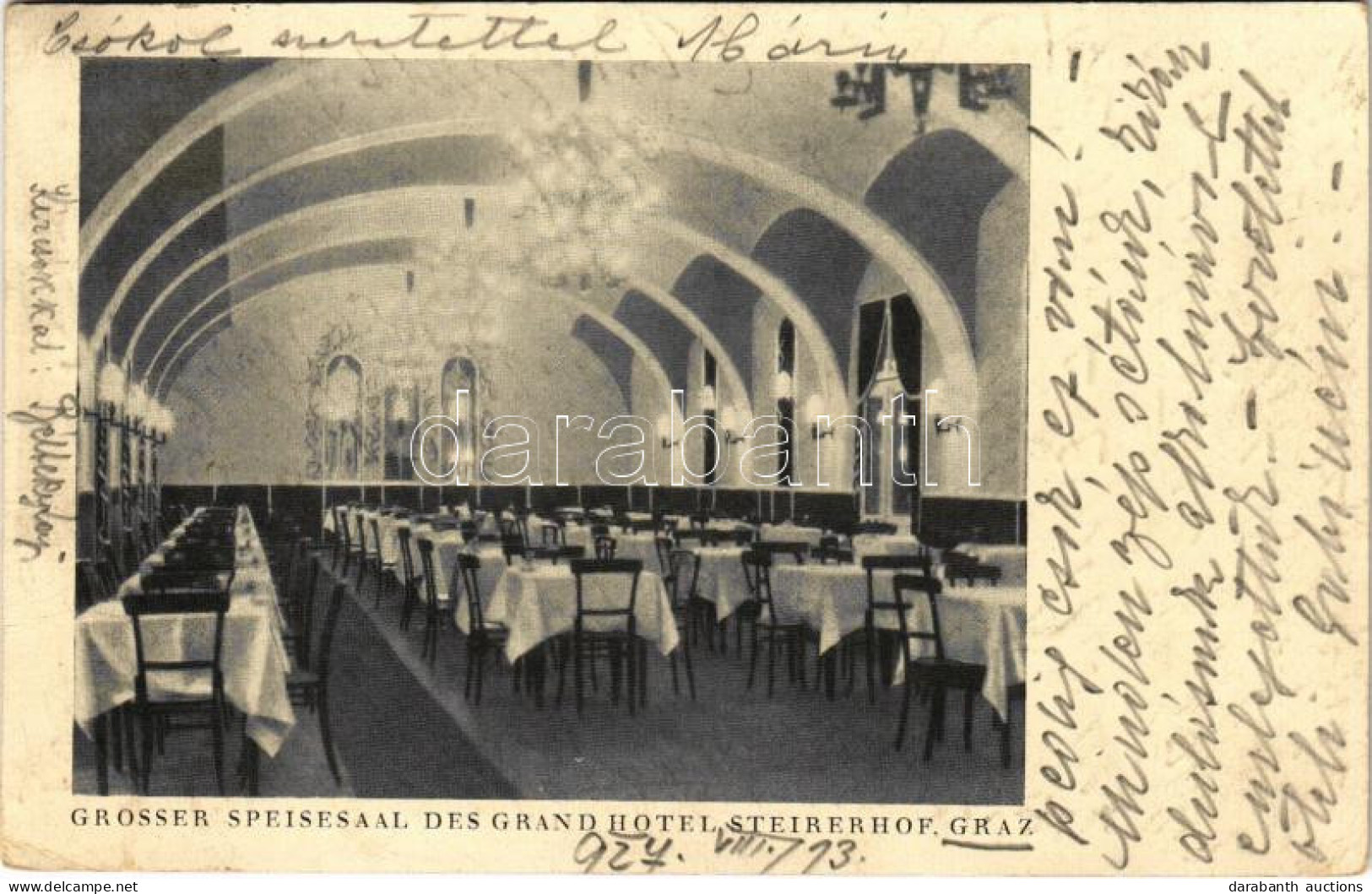 T2/T3 1927 Graz (Steiermark), Grosser Speisesaal Des Grand Hotel Steirerhof / Steirerhof Nagyszálloda Nagy étkezője / Ho - Unclassified