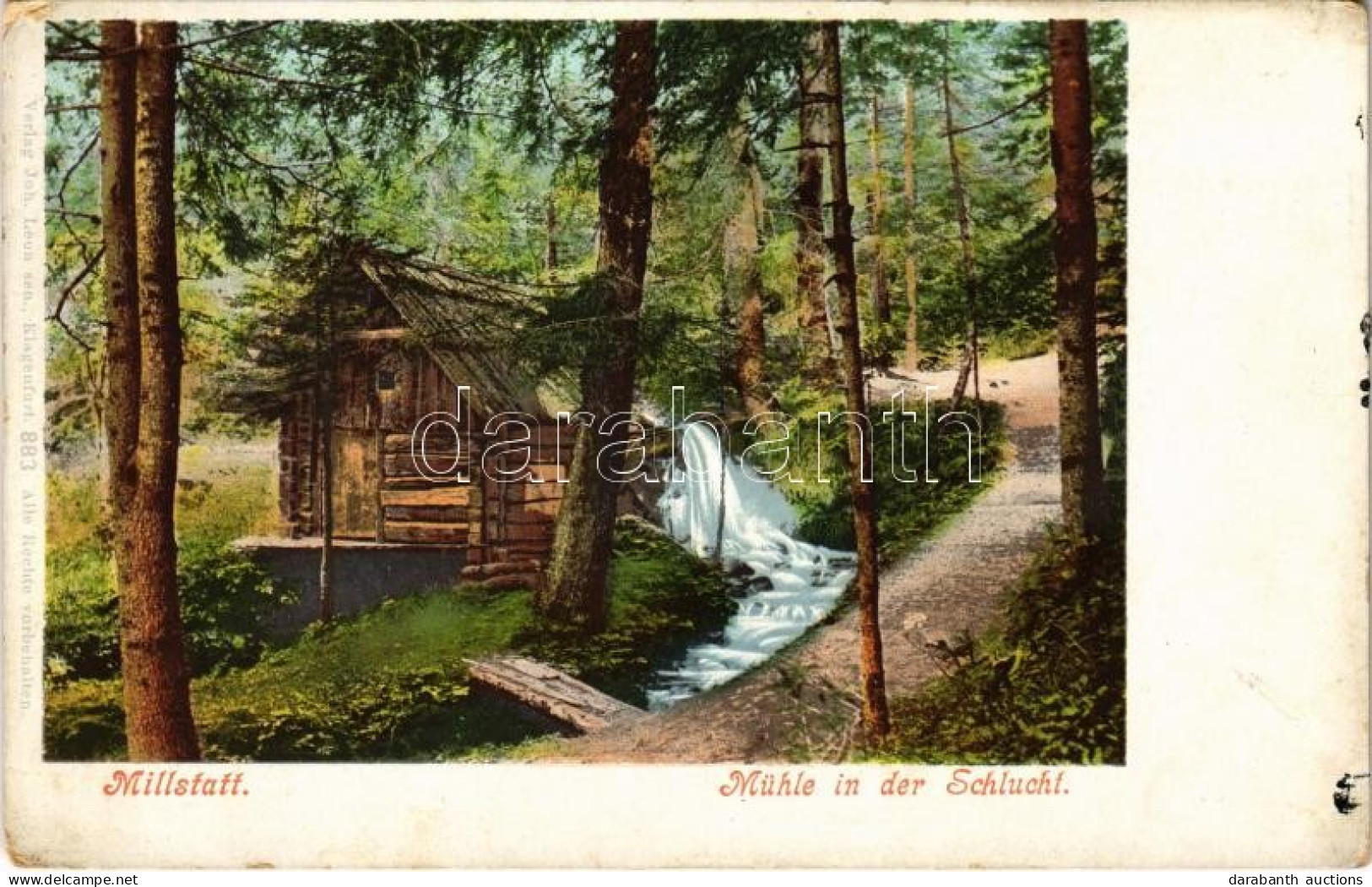 ** T3 Millstatt Am See (Kärnten), Mühle In Der Schlucht / Watermill, Mill, Road. Verlag Joh. Leon Sen. 883. (worn Corner - Ohne Zuordnung