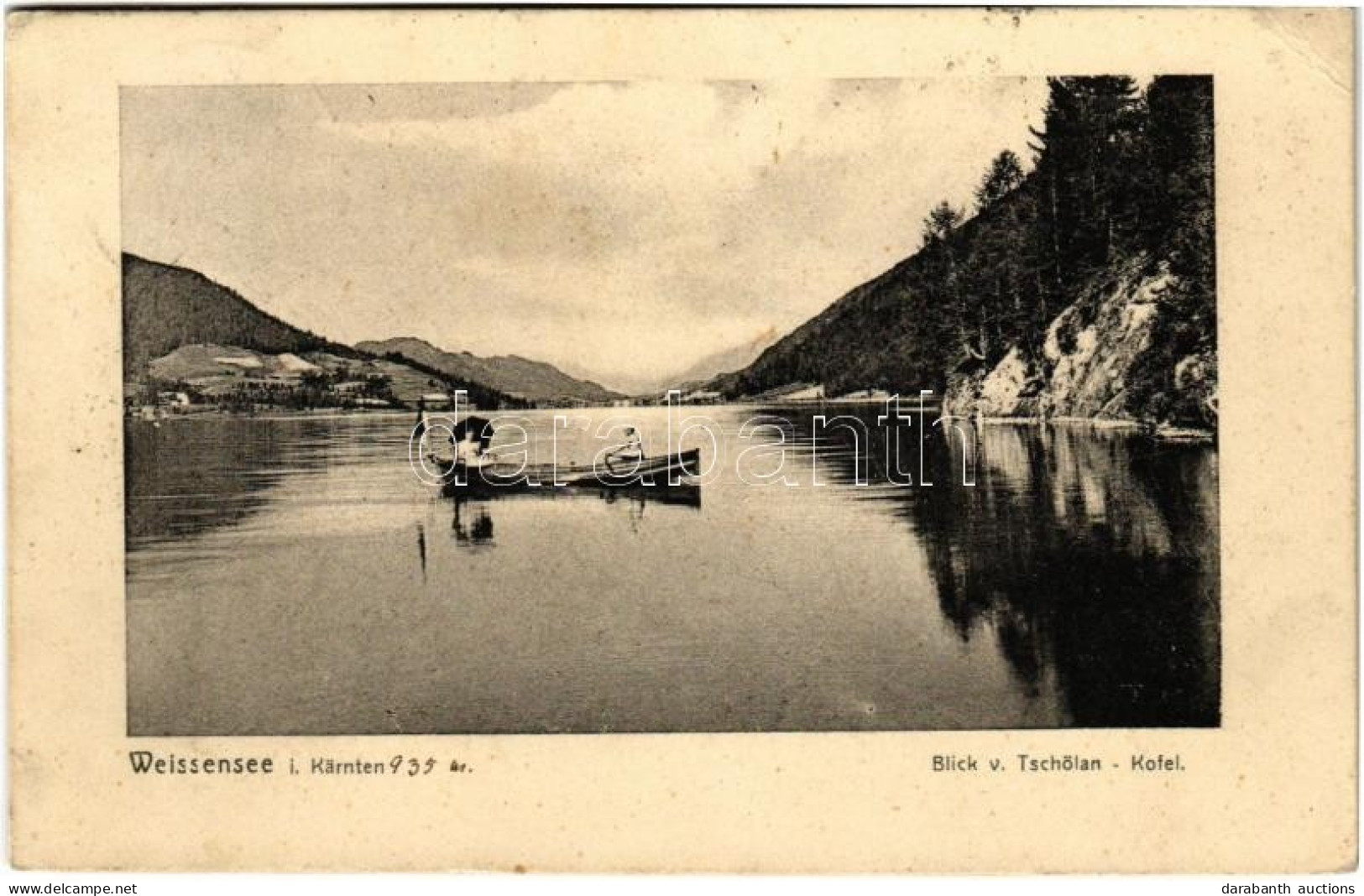 T2/T3 1907 Weißensee, Weissensee I. Kärnten; Blick V. Tschölan-Kofel / Lake, Rowing Boat (EK) - Ohne Zuordnung