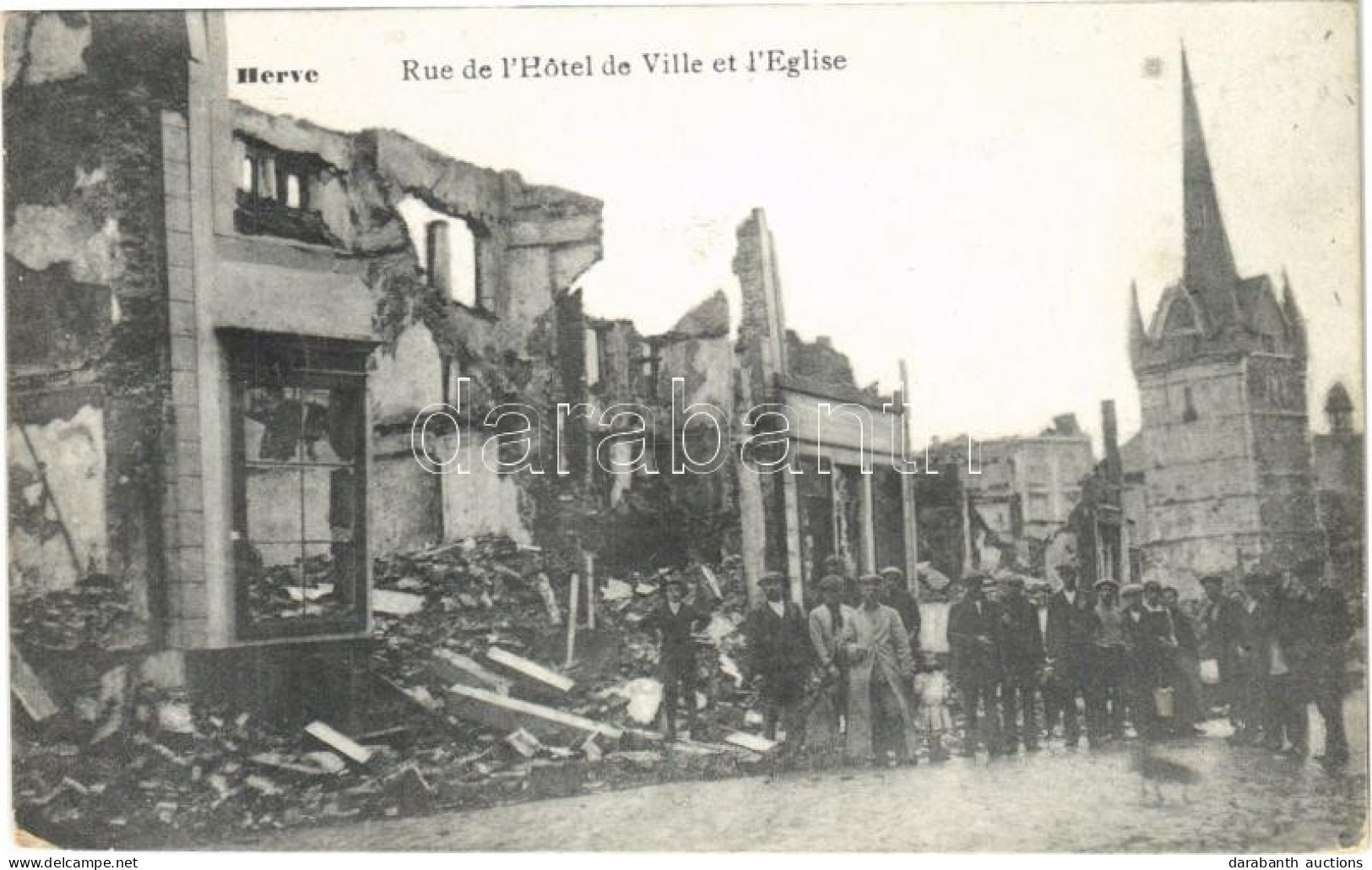 ** T2/T3 Herve, Rue De L'Hotel De Ville Et L'Eglise / WWI Ruins (EK) - Unclassified