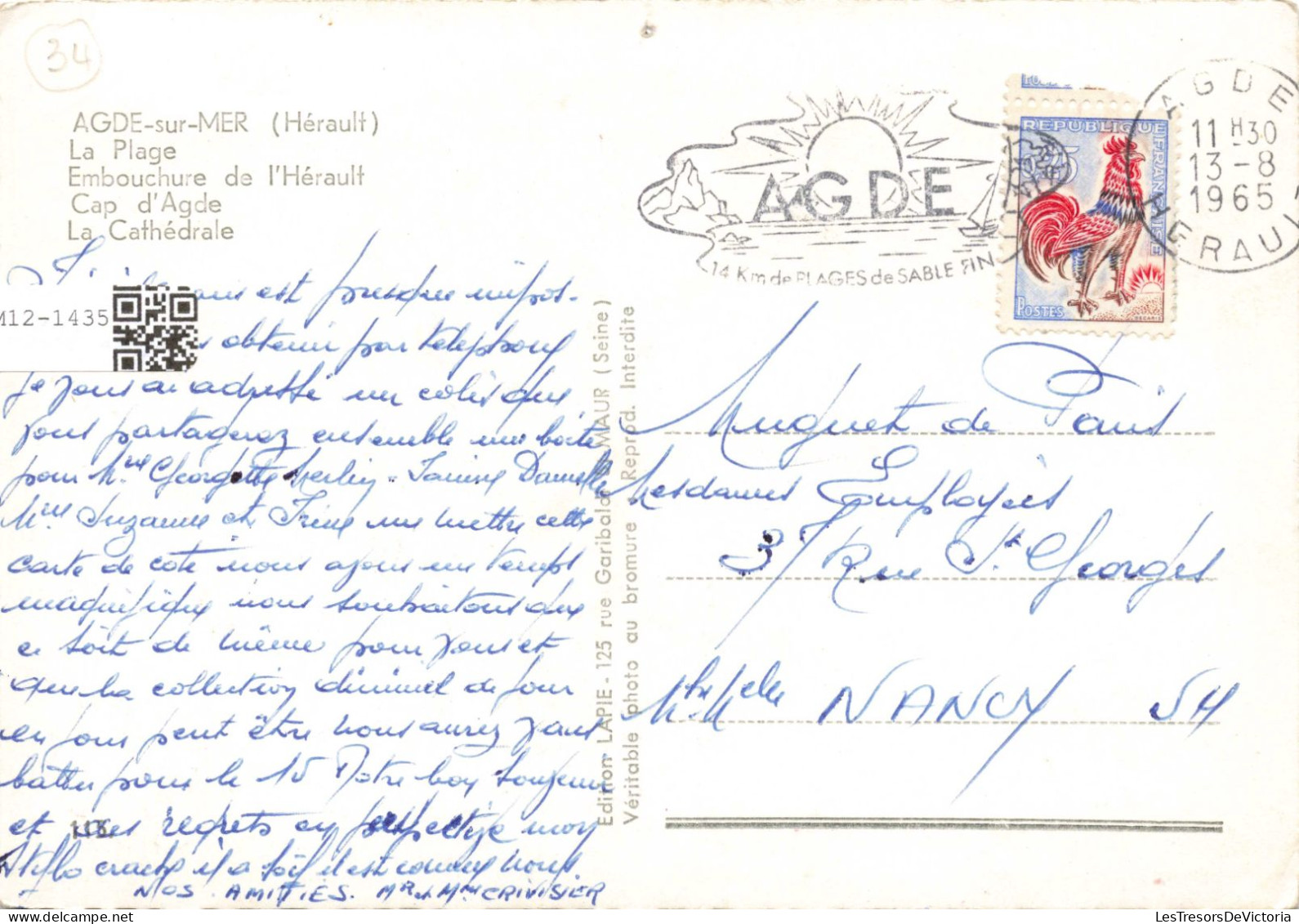FRANCE - Agde - La Plage - Embouchure De L'Hérault - Cap D'Agde - La Cathédrale - Colorisé - Carte Postale Ancienne - Agde