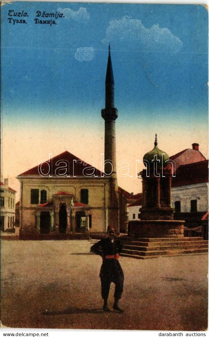 T2/T3 1918 Tuzla (?), Dzamija / Mosque + "K. Und K. Milit. Post Tuzla" (EK) - Non Classés