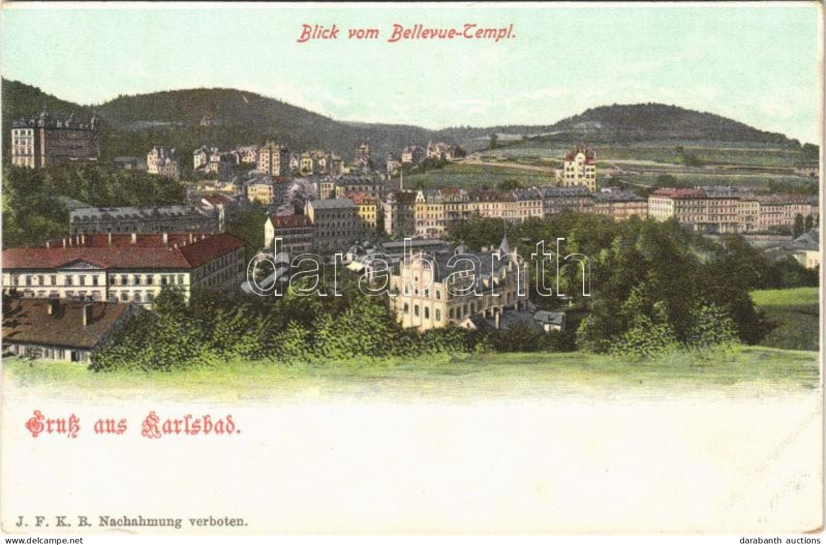 ** T2 Karlovy Vary, Karlsbad; Blick Vom Bellevue-Templ. / General View - Unclassified