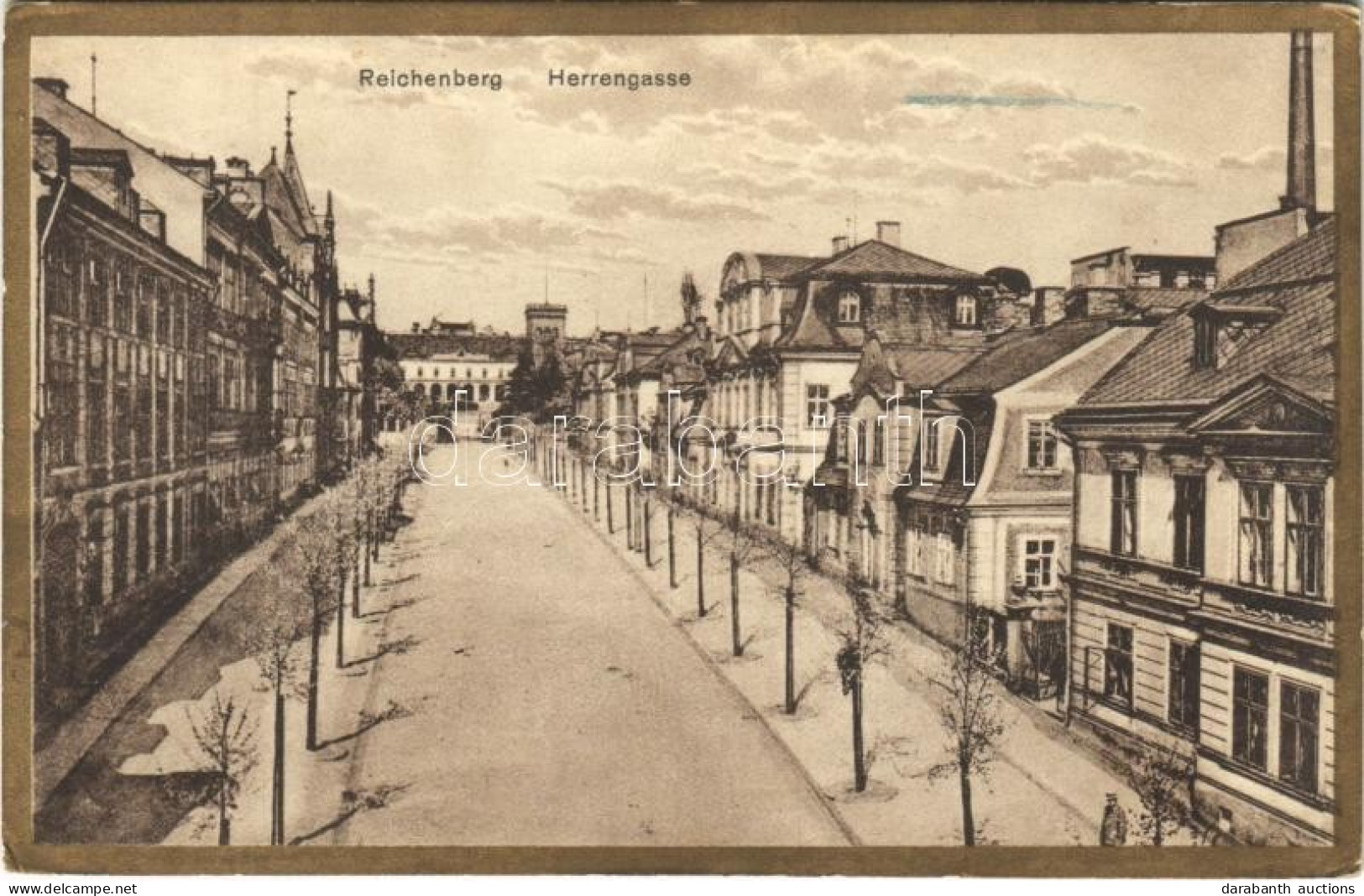 * T2/T3 Liberec, Reichenberg; Herrengasse / Street View, Villas (EK) - Ohne Zuordnung