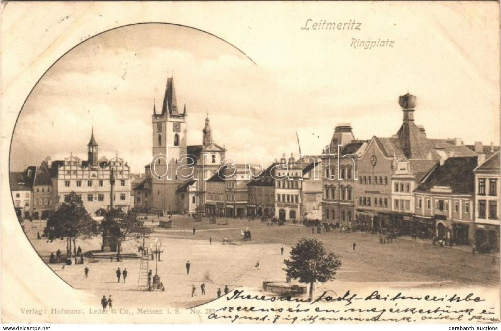 T2/T3 1900 Litomerice, Leitmeritz; Ringplatz / Square, Shops (EK) - Ohne Zuordnung