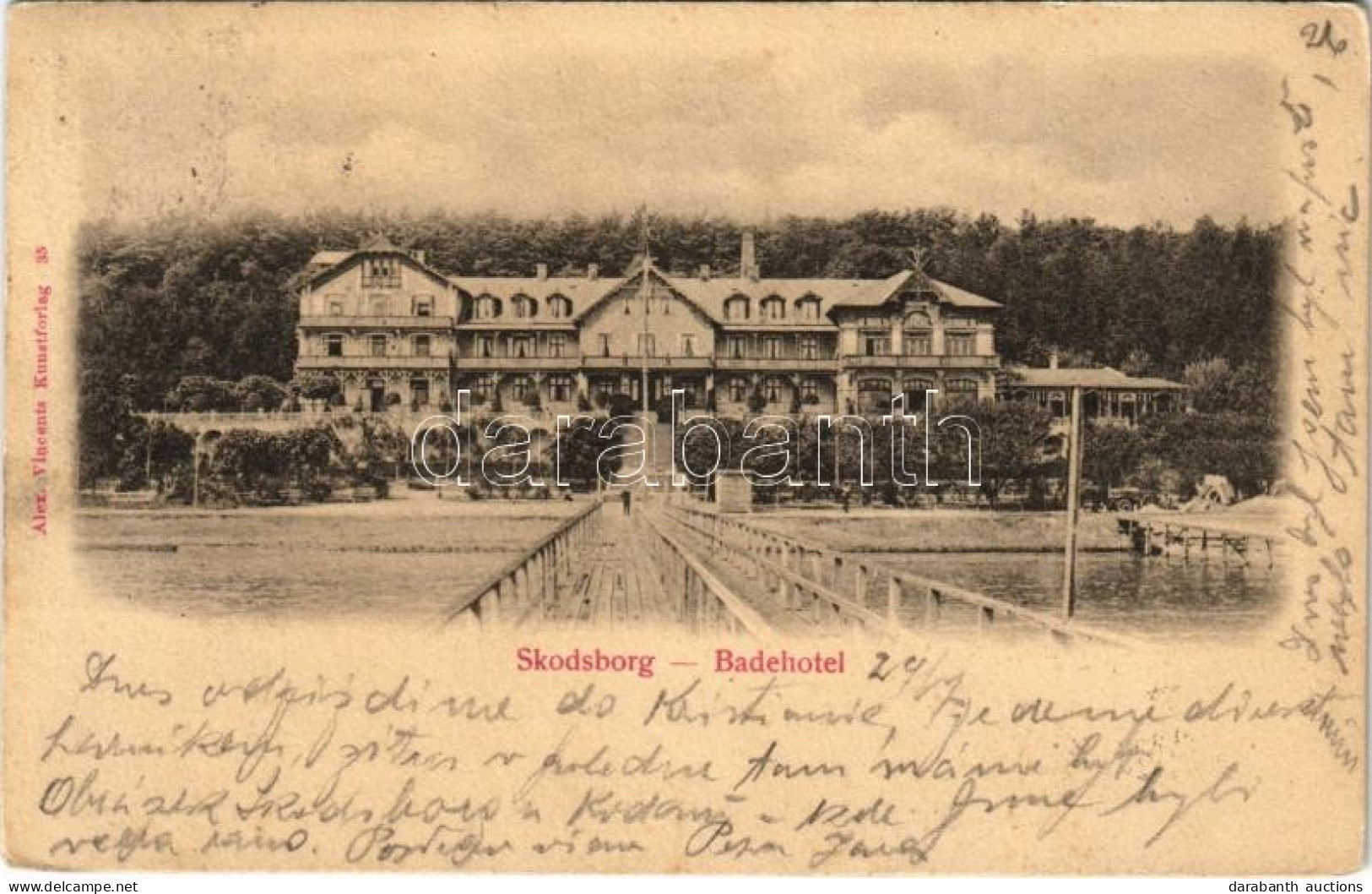 T2/T3 1901 Skodsborg, Badehotel / Spa, Hotel, Bath. Alex. Vincents Kunstforlag 35. - Non Classés