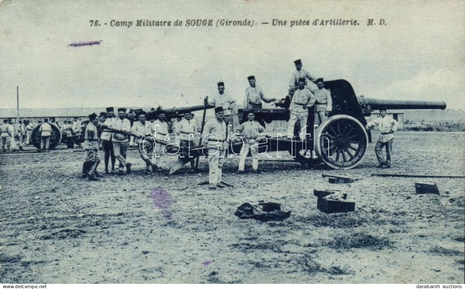 * T2 Martignas-sur-Jalle, Camp Militaire. Une Piéce D'Artillerie / French Military Base, Artillery - Unclassified