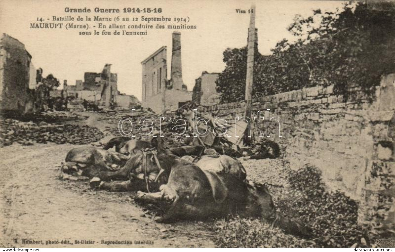 * T1/T2 Maurupt; Bataille De La Marne / War Damaged City - Non Classés