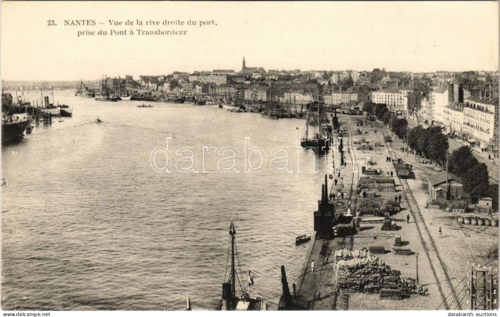 ** T2 Nantes, Vue De La Rive Droite Du Port, Prise Du Pont A Transbordeur / Quay, Port - Unclassified