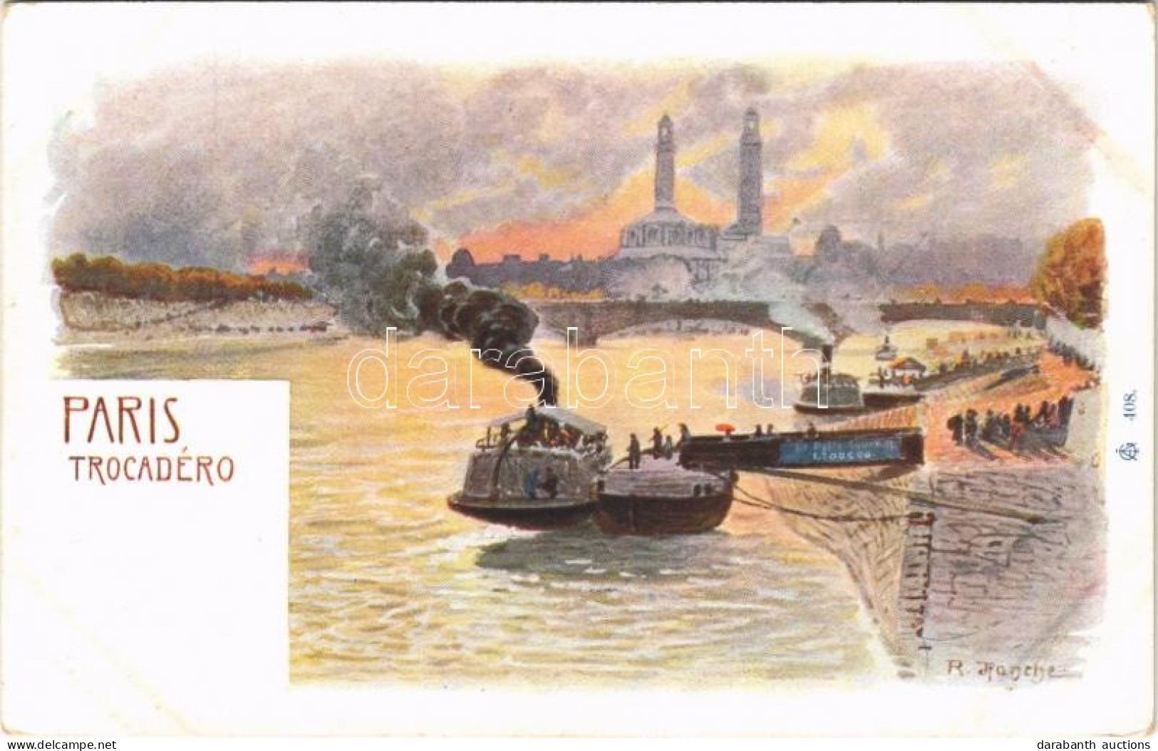 ** T2/T3 Paris, Trocadéro / Steamship, Bridge S: R. Hanche - Non Classificati