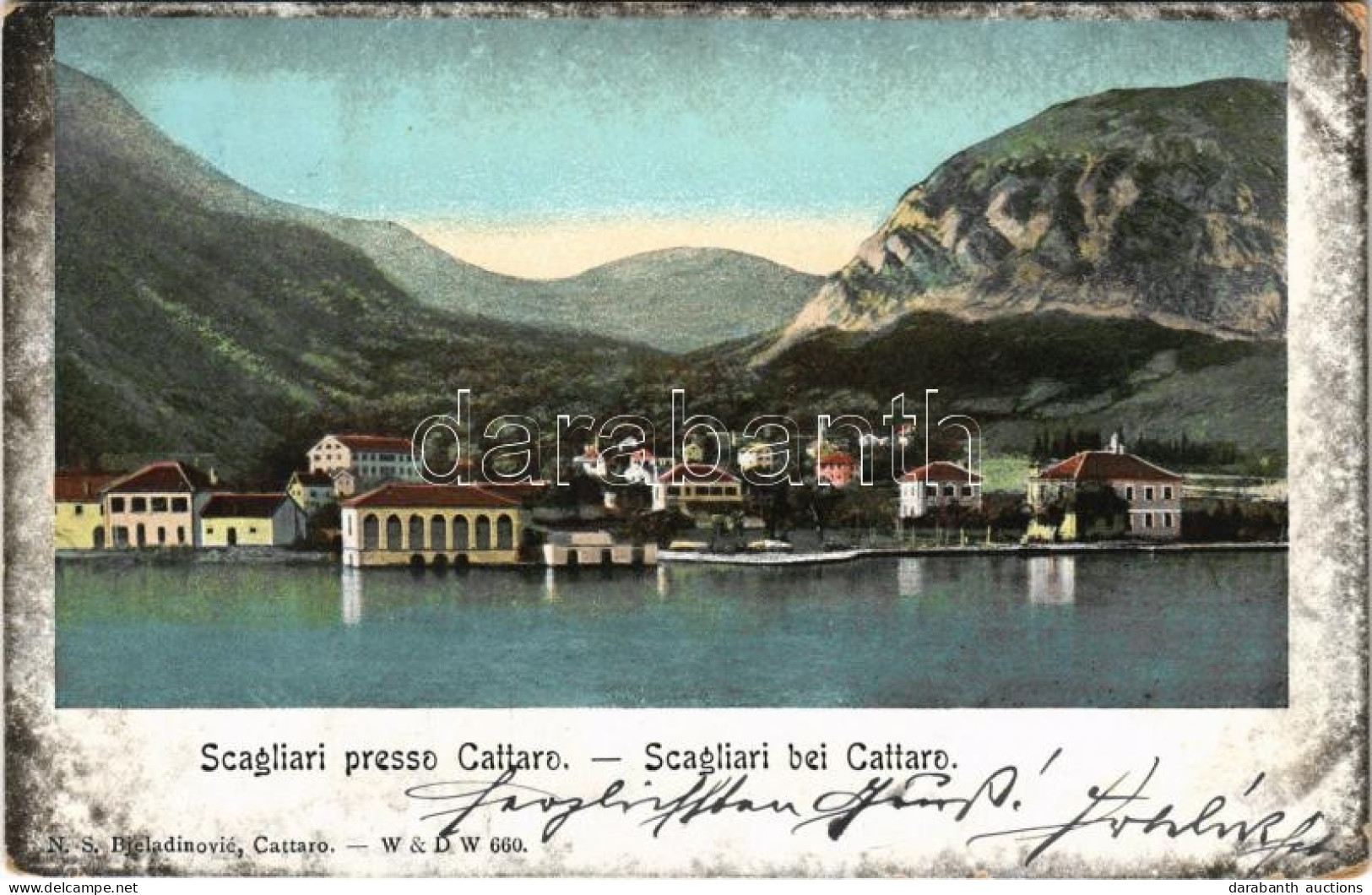 T2/T3 1904 Kotor, Cattaro; Scagliari. N. S. Bjeladinovic (EK) - Non Classés