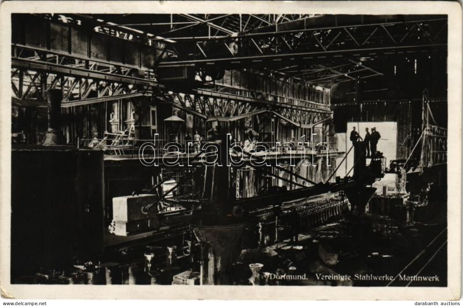 * T3 1931 Dortmund, Vereinigte Stahlwerke, Martinwerk / Steel Works, Factory, Interior With Workers And Machines. Herman - Sin Clasificación