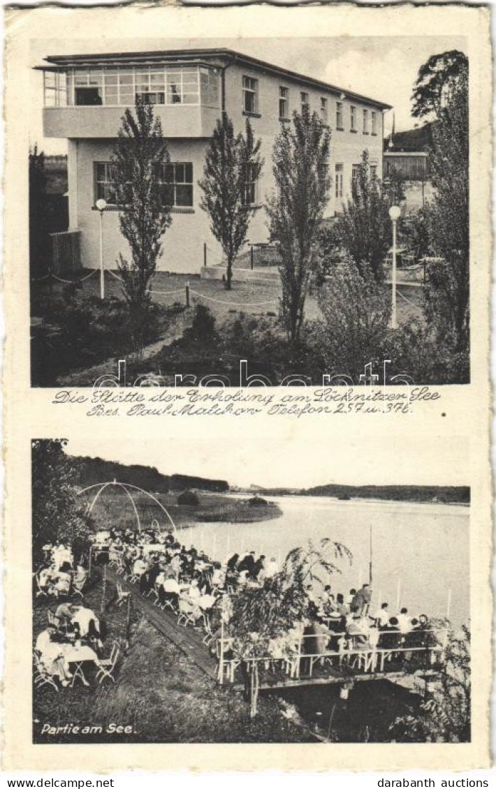 T2/T3 1936 Löcknitz, Die Stätte Der Erholung Am Löckntzer See Bes. Paul Malchon, Partie Am See / Spa, Hotel (EK) - Non Classés