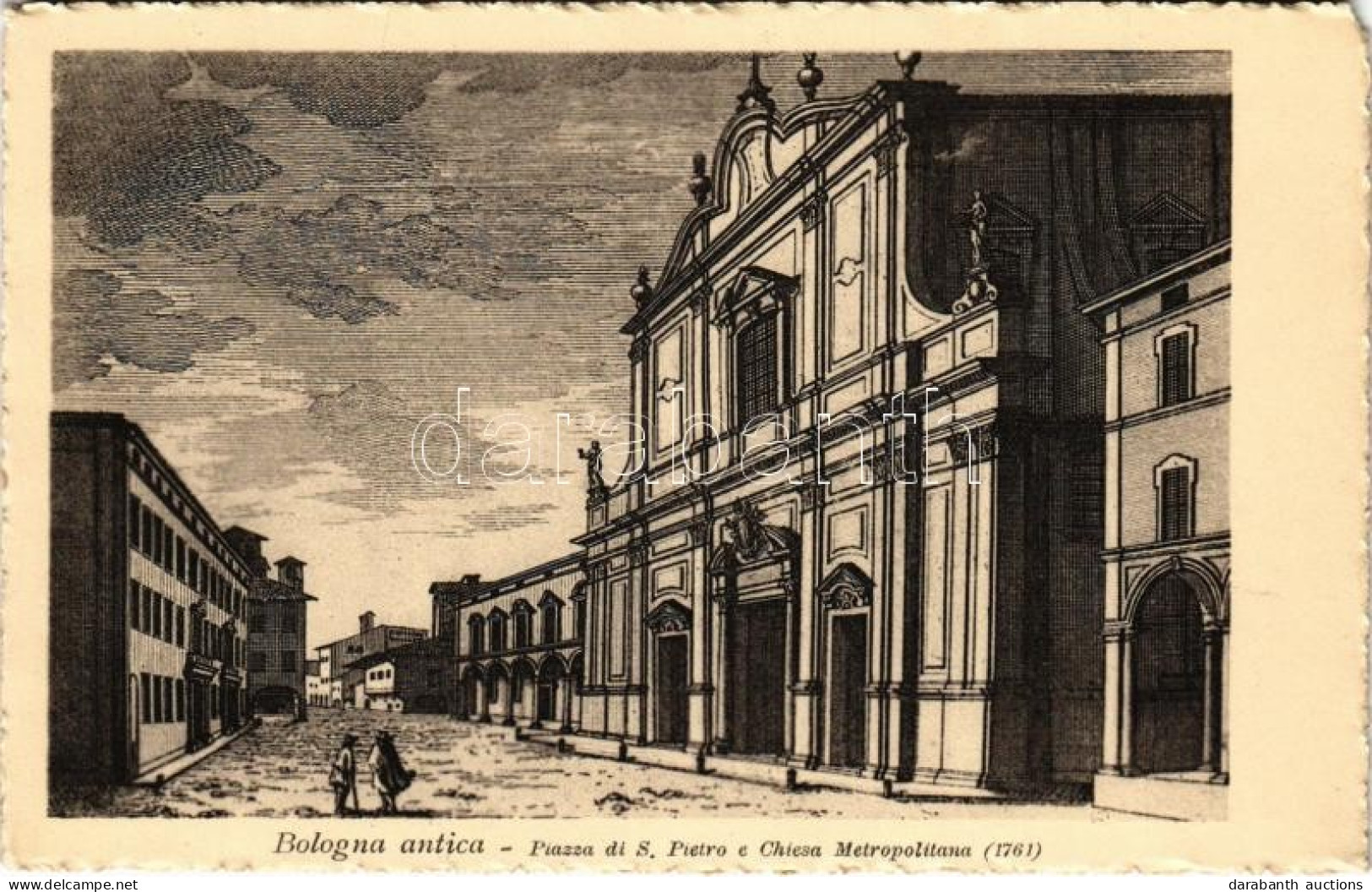 ** T4 Bologna, Piazza Di S. Pietro E Chiesa Metropolitana (1761), Bologna Antica / Square, Church. Ed. G. Mengoli 3-a (E - Sin Clasificación