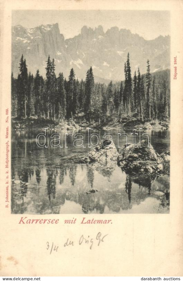 * T2/T3 Lago Di Carezza, Karersee (Tirol); Montagna Latermar / Lake With Mount Latemar (EK) - Non Classificati
