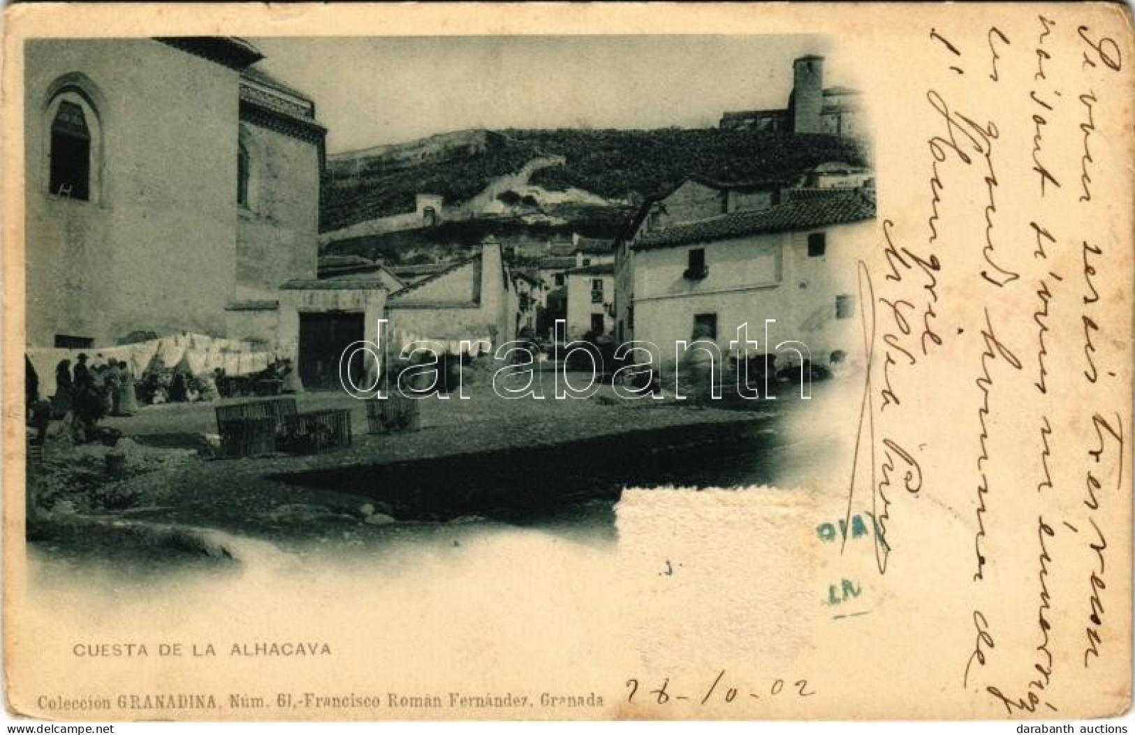 * T3 1902 Granada, Cuesta De Alhacaba / Street View, Market. Colección Granadina Num. 61. Francisco Román Fernández (sur - Sin Clasificación