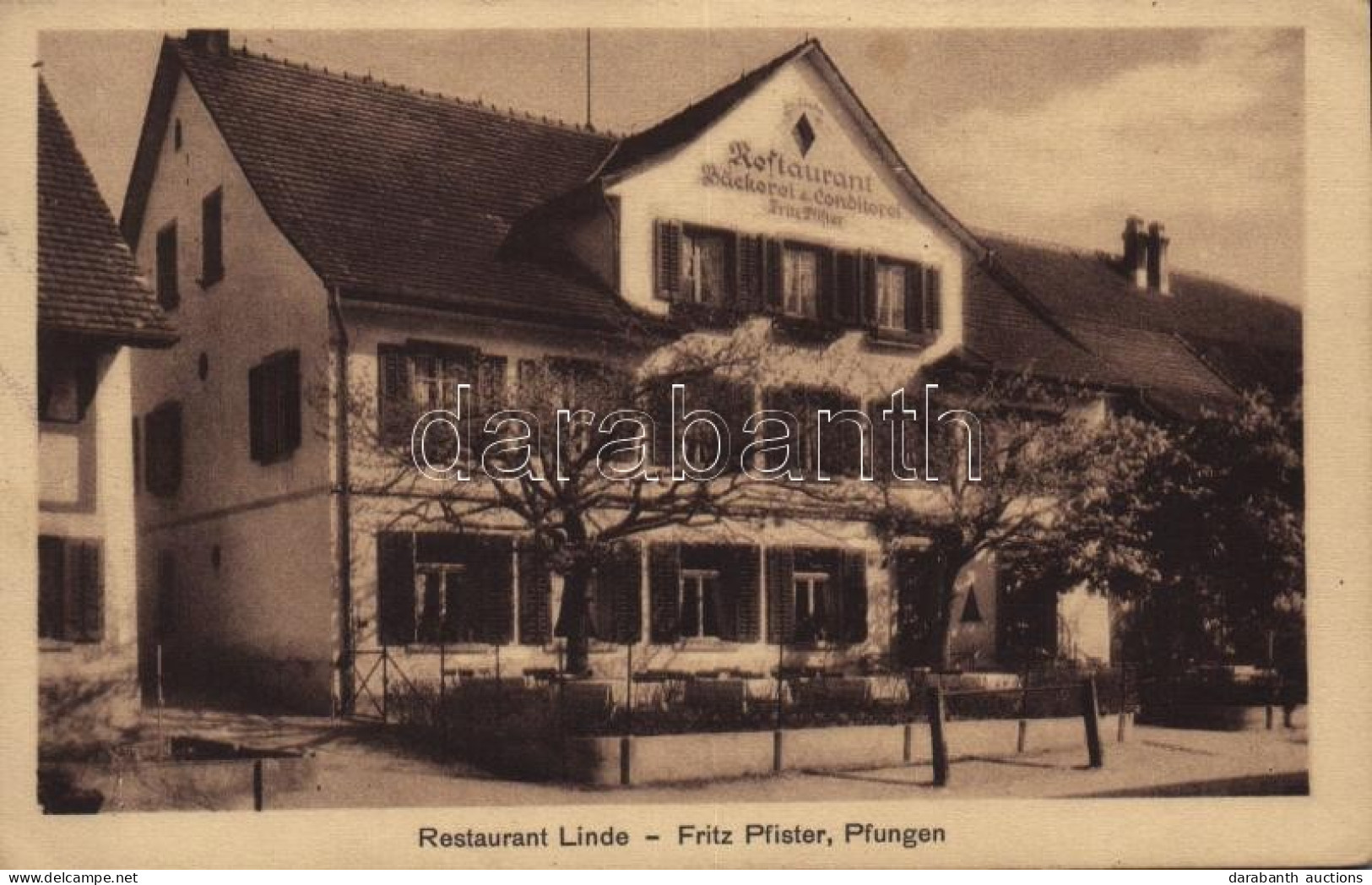 T2/T3 Pfungen (Winterthur), Restaurant, Bäckerei & Conditorei Linde, Fritz Pfister / Restaurant, Bakery And Confectioner - Unclassified