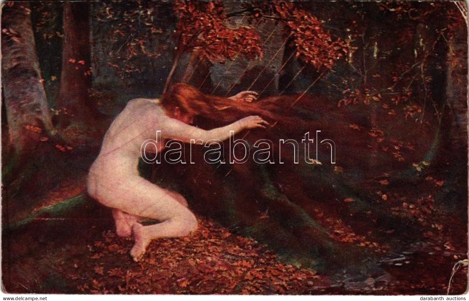 * T3 Herbstlied / Czech Erotic Art Postcard, Nude Lady In The Woods. Galerie D'artistes Tcheques N. 37. S: J. Ryt. Skram - Ohne Zuordnung