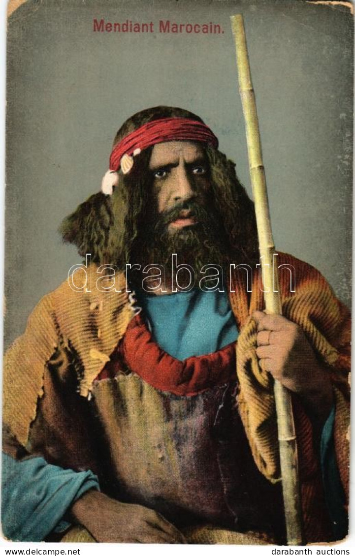 ** T3 Mendiant Marocain / Moroccan Beggar, Folklore (worn Corners) - Ohne Zuordnung