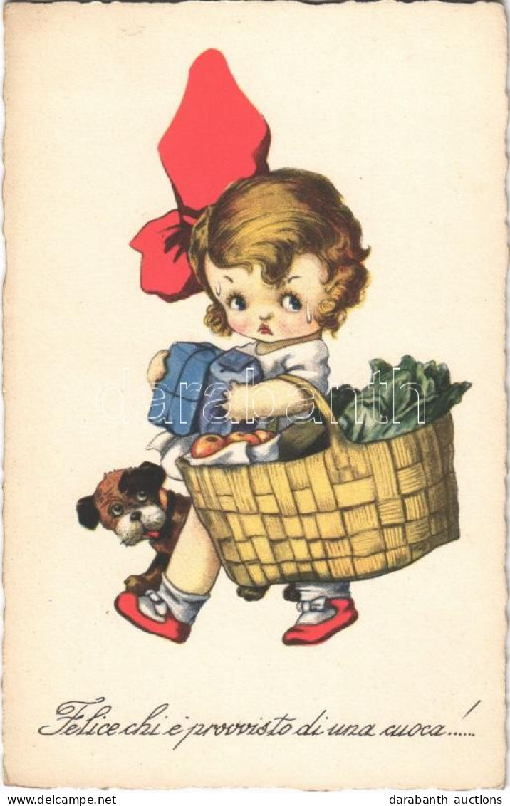 ** T2 Felice Chi E Provvisto Di Una Cuoca / Italian Children Art Postcard. 1925-3. - Unclassified